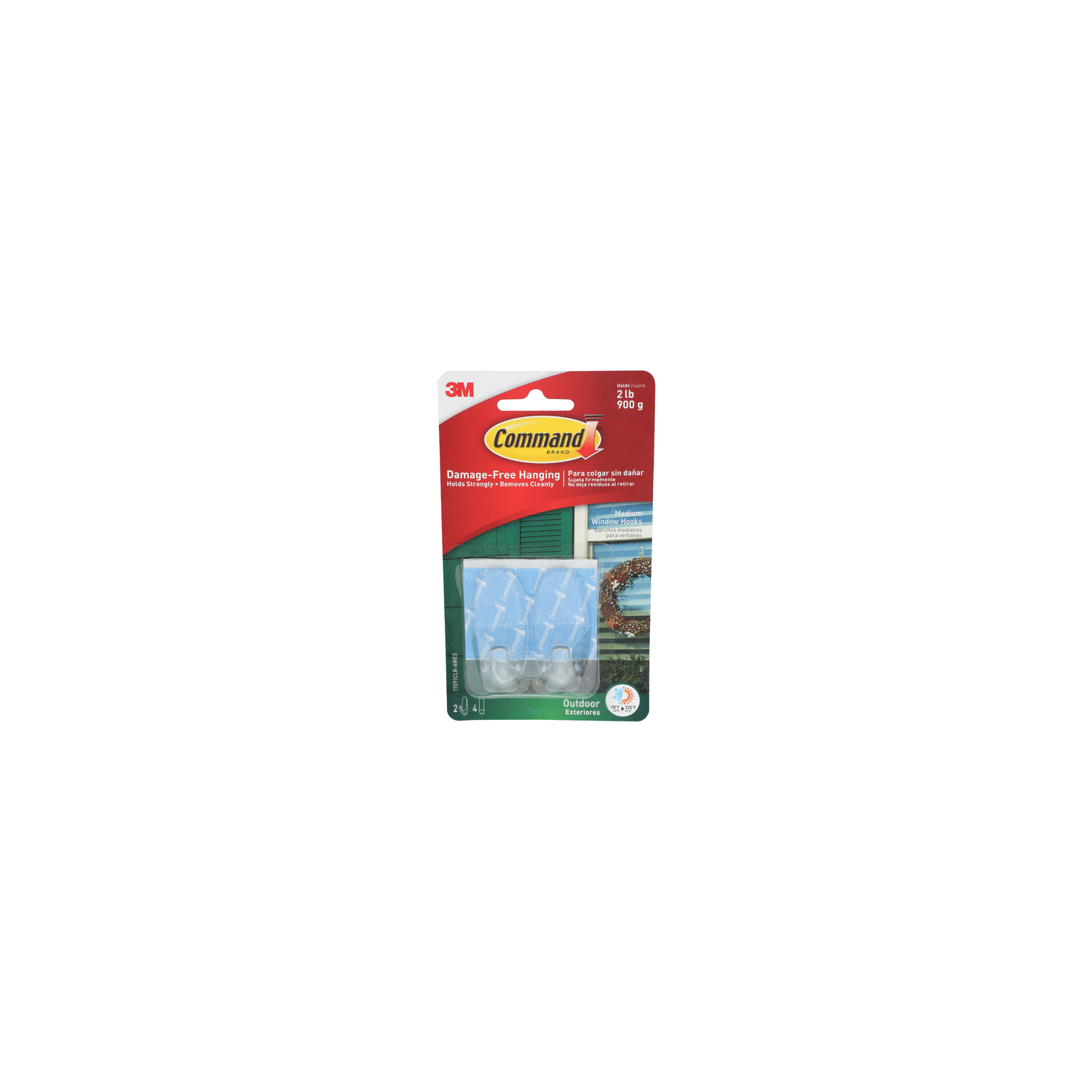 3M Command Outdoor Medium Window Hooks - 1 Each Image 1 of 2