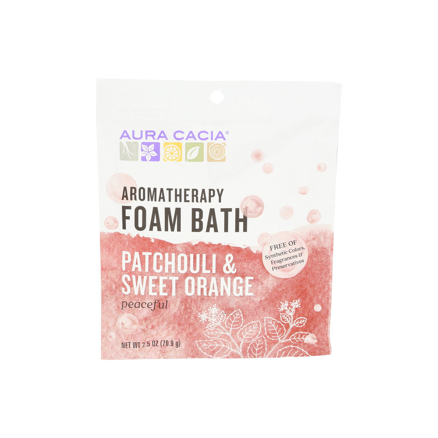 Aura Cacia Peaceful Patchouli & Sweet Orange Aromatherapy Foam Bath - 2.5 Ounce Image 1 of 3