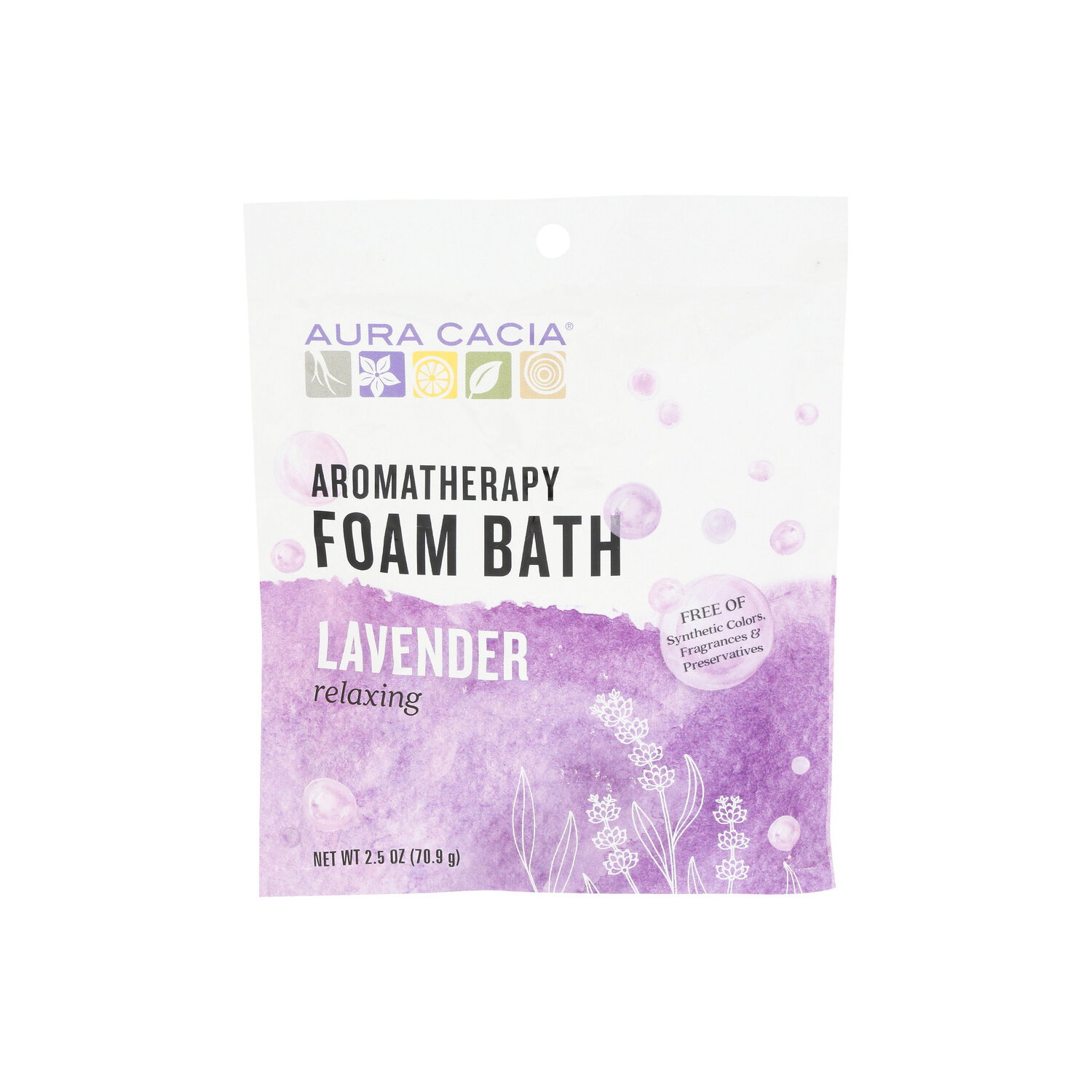 Aura Cacia Relaxing Lavender Aromatherapy Foam Bath - 2.5 Ounce Image 1 of 3