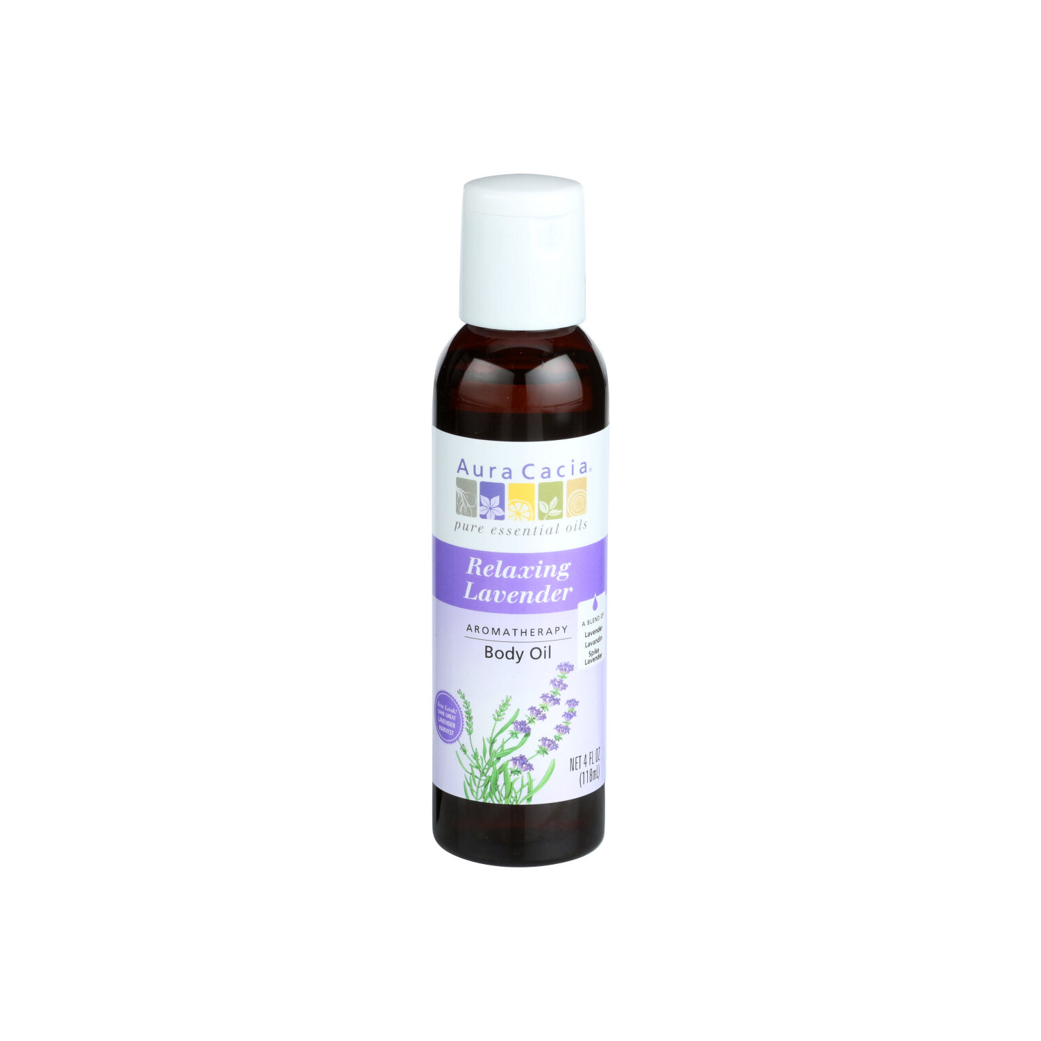 Aura Cacia Relaxing Lavender Aromatherapy Body Oil - 4 Fluid Ounce Image 1 of 2