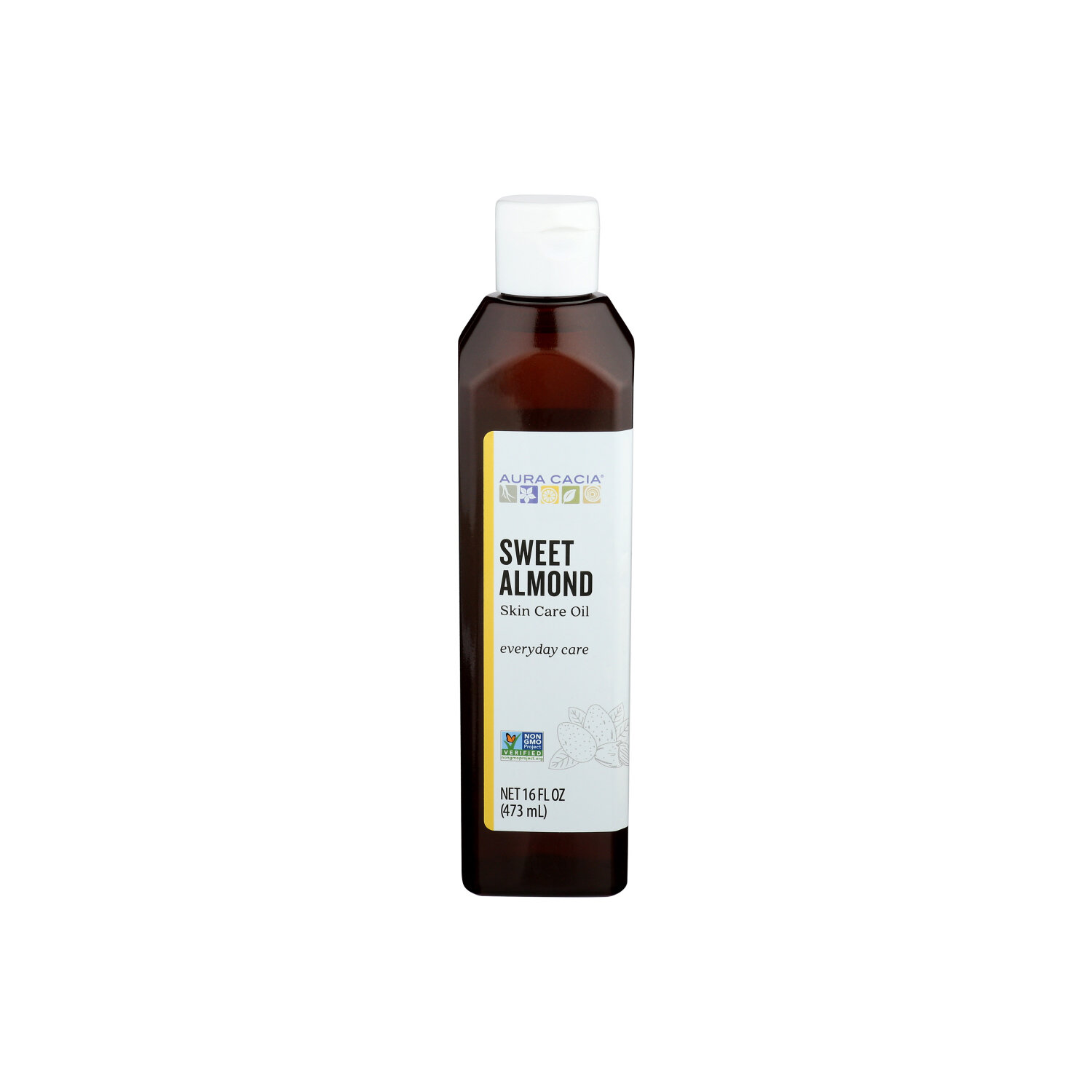 Aura Cacia Skin Care Oil Sweet Almond - 16 Fluid Ounce Image 1 of 2