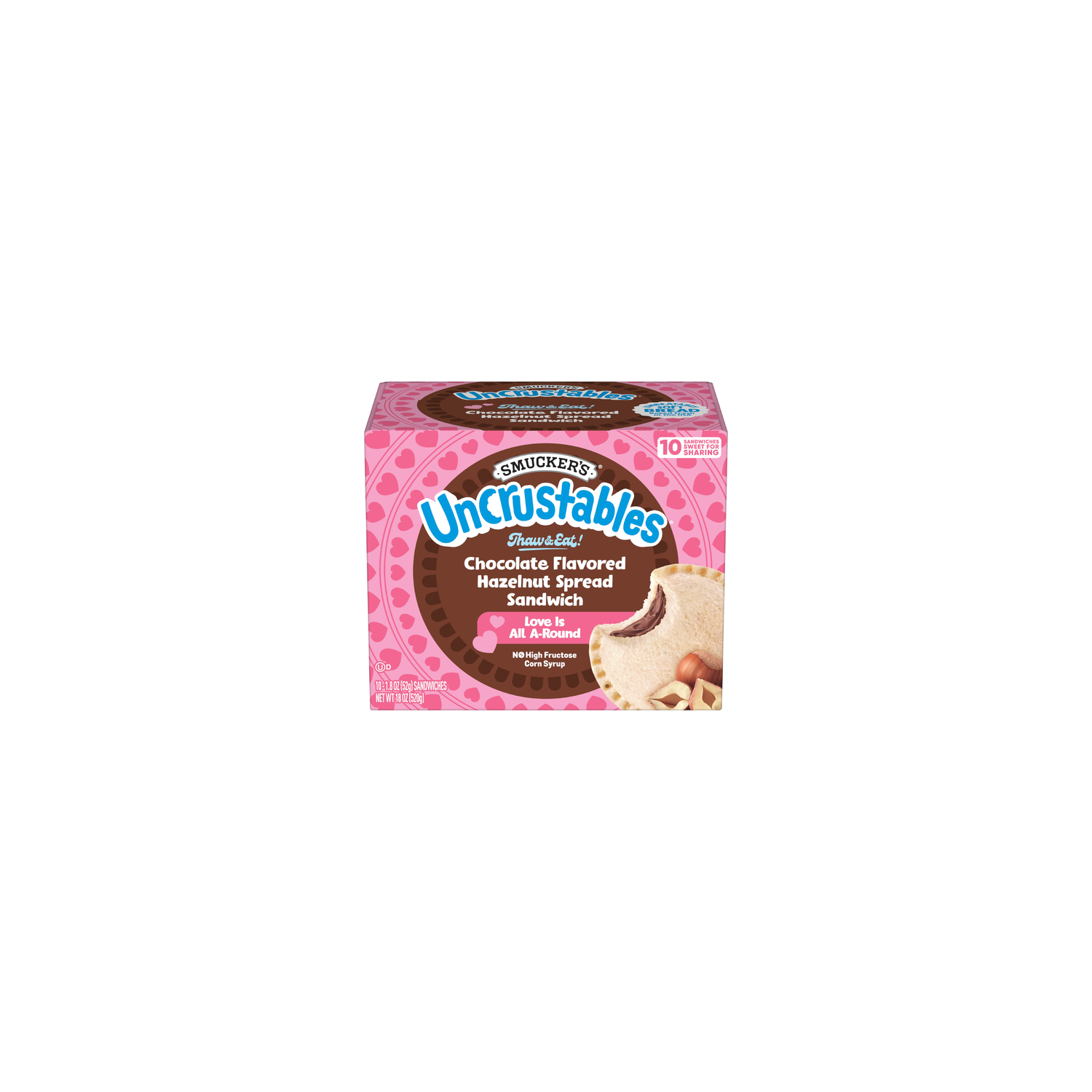 Smucker's Uncrustables Chocolate Flavored Hazelnut Spread Sandwich - 18 Ounce Image 1 of 4