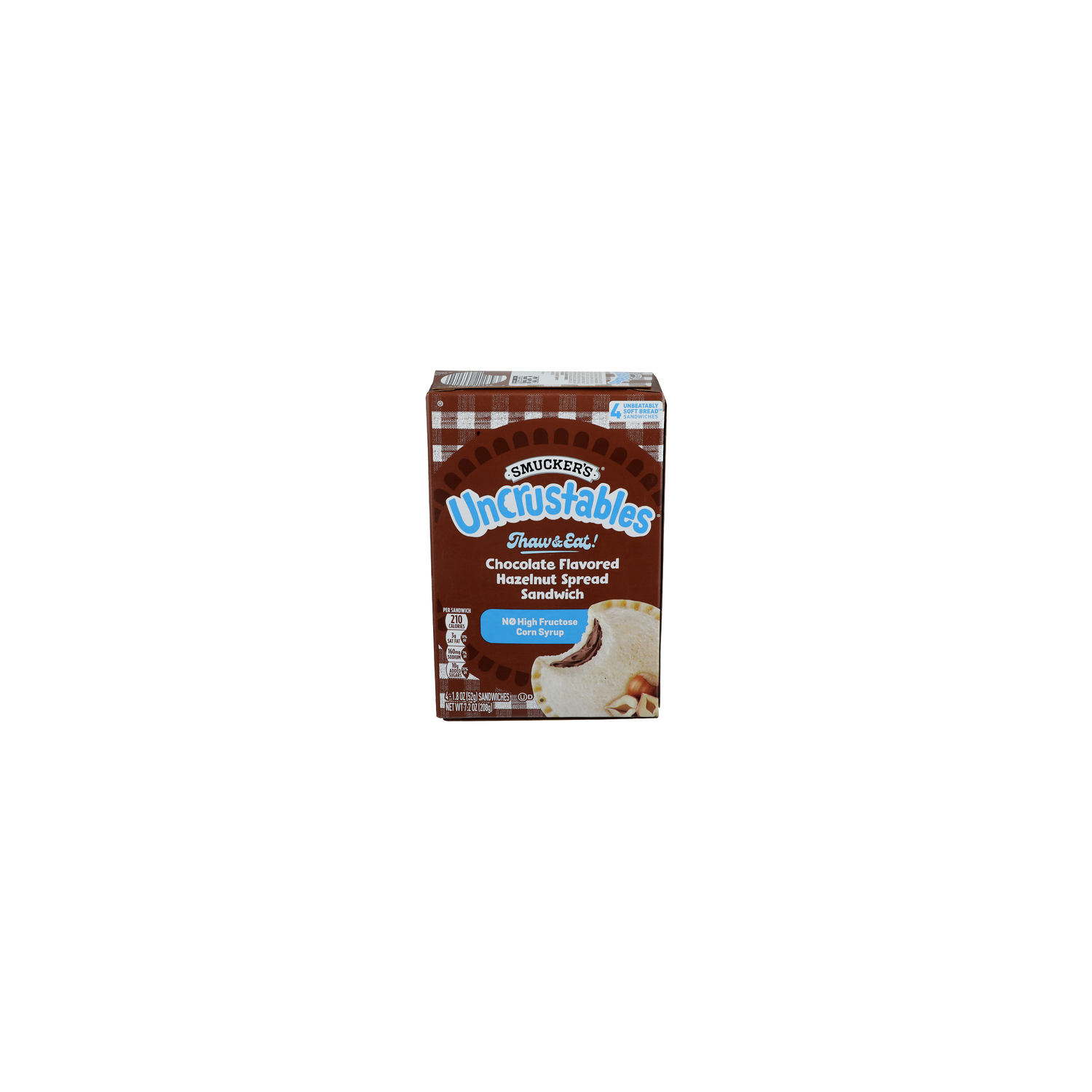 Smucker's Uncrustables Chocolate Flavored Hazelnut Spread Sandwich - 1.8 Ounce - 4 Count Image 1 of 4