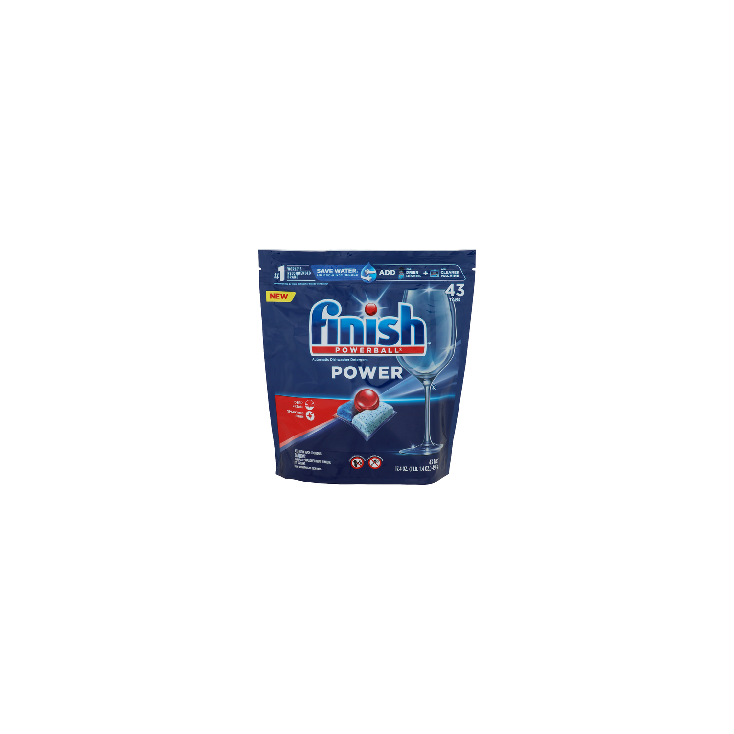 Finish Powerball Power Powerball Automatic Dishwasher Detergent - 0.405 Ounce - 43 Count Image 1 of 3