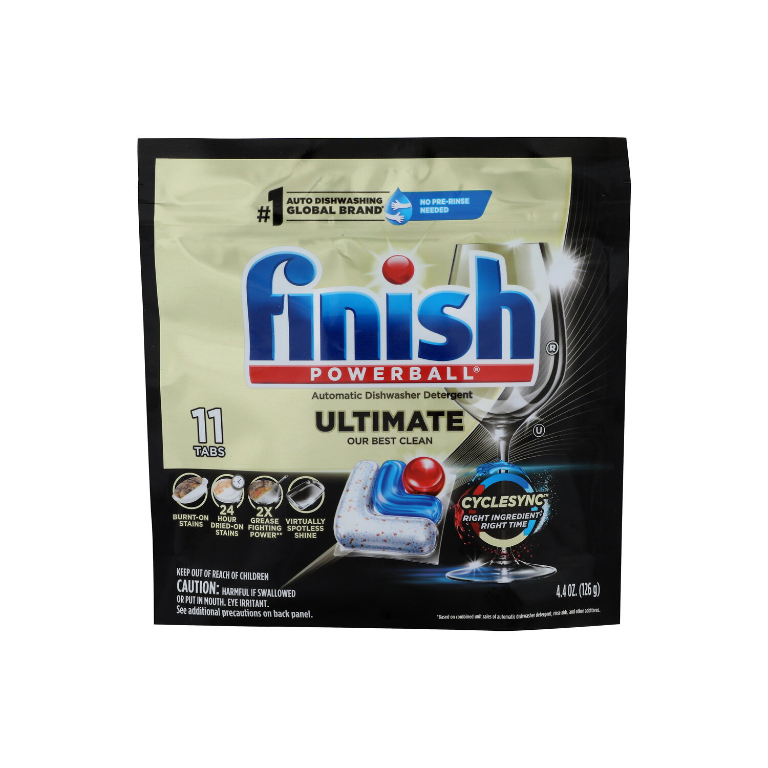 Finish Dishwasher Detergent, Automatic, Ultimate - 0.4 Ounce - 11 Count Image 1 of 3