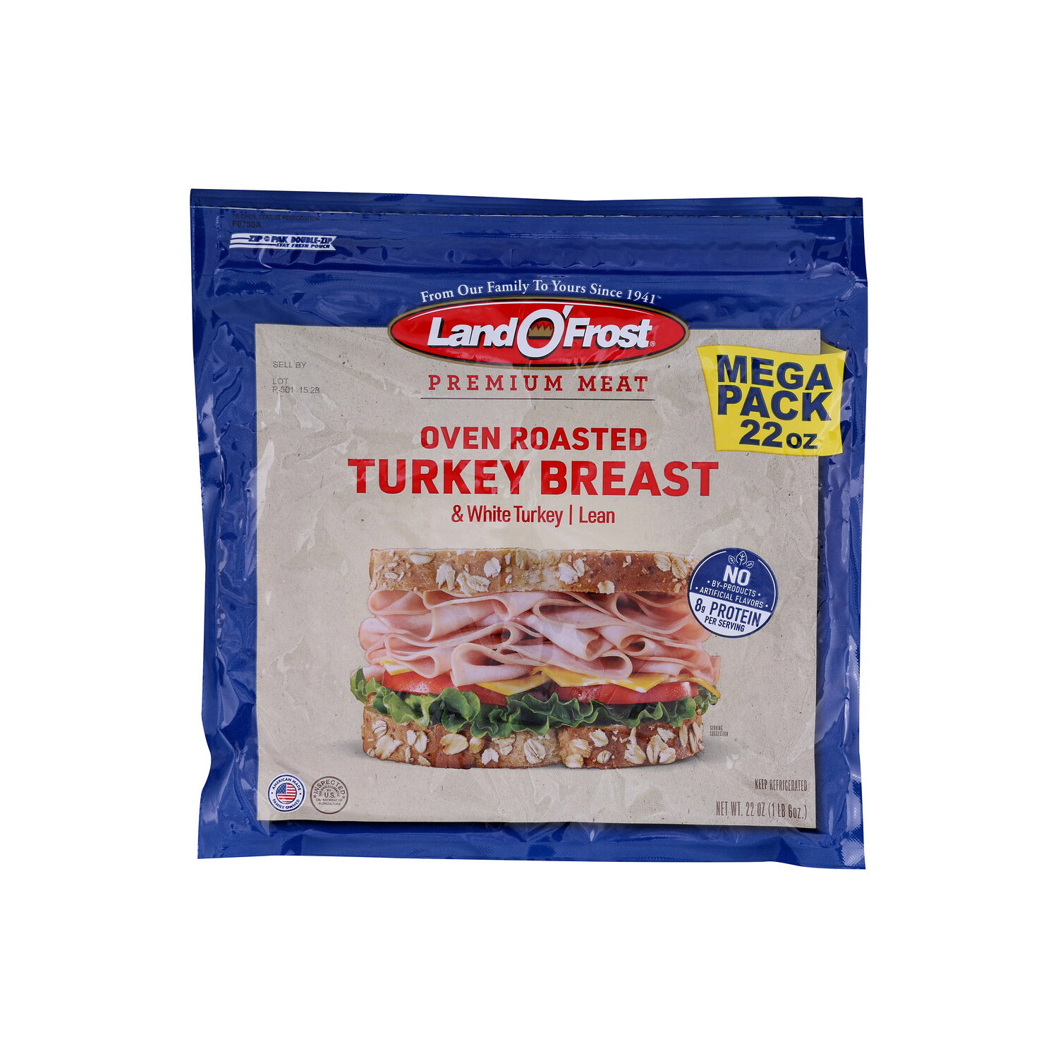 Land O'Frost Premium Oven Roasted Lean Turkey Breast - 22 Ounce Image 1 of 4
