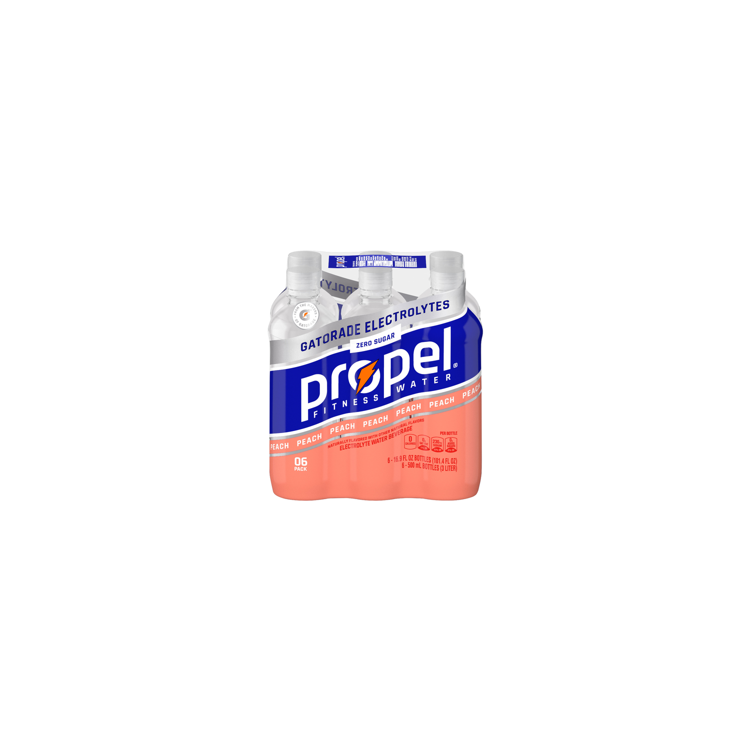 Propel Zero Sugar Electrolyte Water Beverage Peach - 101.4 Fluid Ounce Image 1 of 3