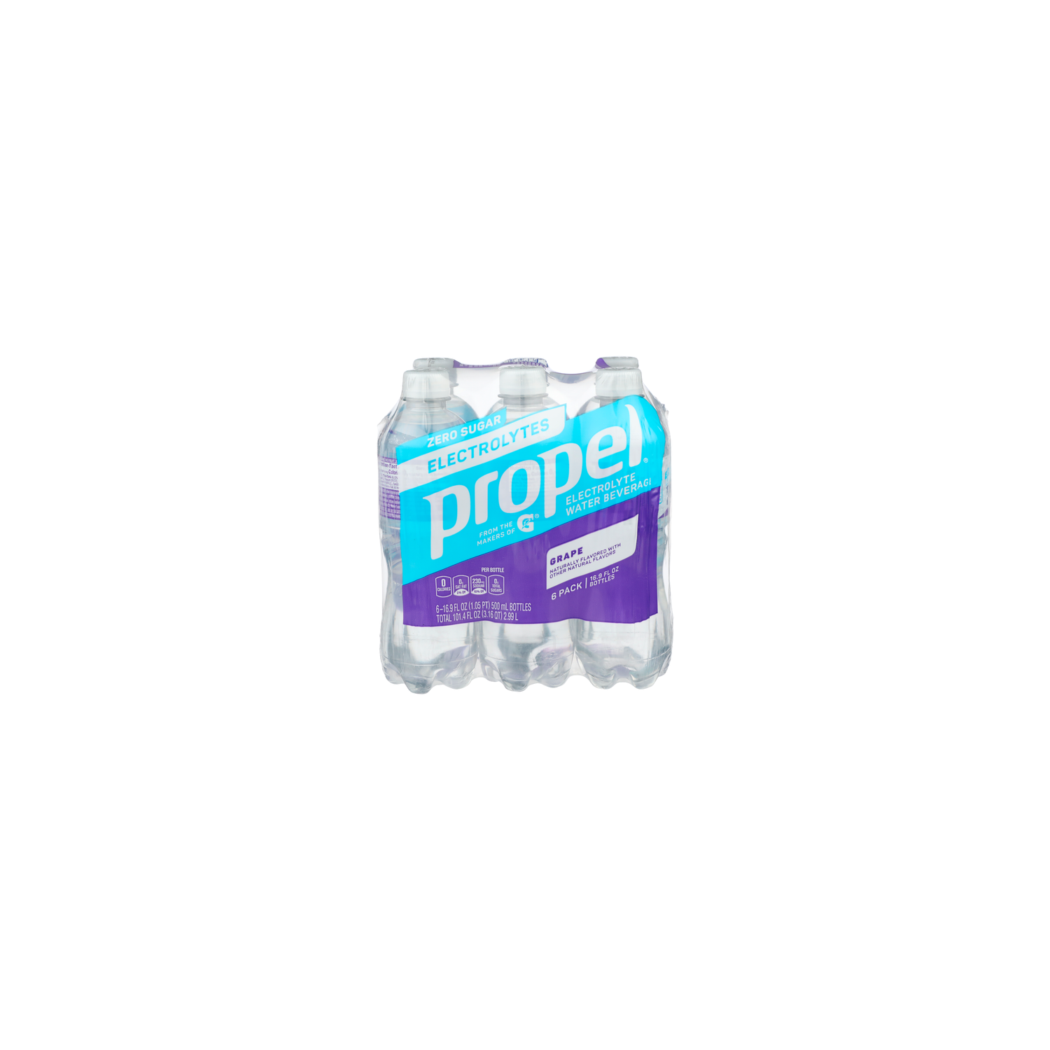 Propel Grape Electrolyte Water Beverage - 16.9 Fluid Ounce - 6 Count Image 1 of 4