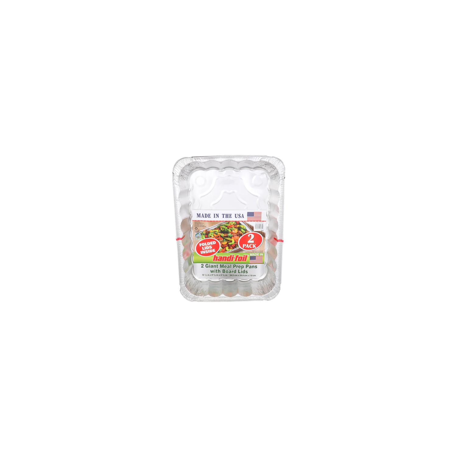 HANDI-FOIL With Board Lids Giant Meal Prep Pans - 2 Count Image 1 of 2
