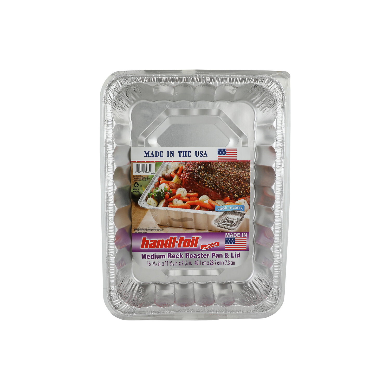 Handi-Foil Hf Cook Carry Med Rstr W Lid - 1 Each Image 1 of 2