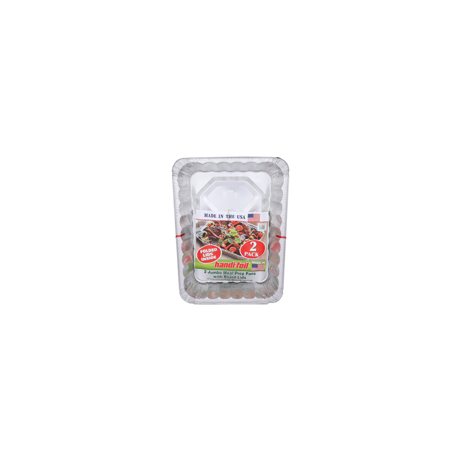 HANDI-FOIL With Board Lids Jumbo Meal Prep Pans - 2 Count Image 1 of 2