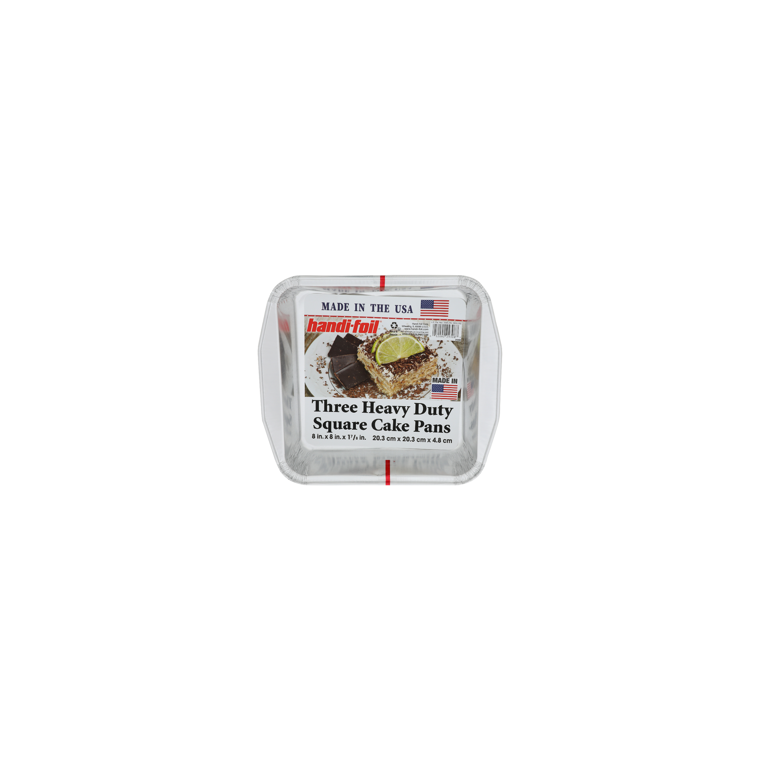 HANDI-FOIL Heavy Duty Square Cake Pans - 3 Count Image 1 of 2