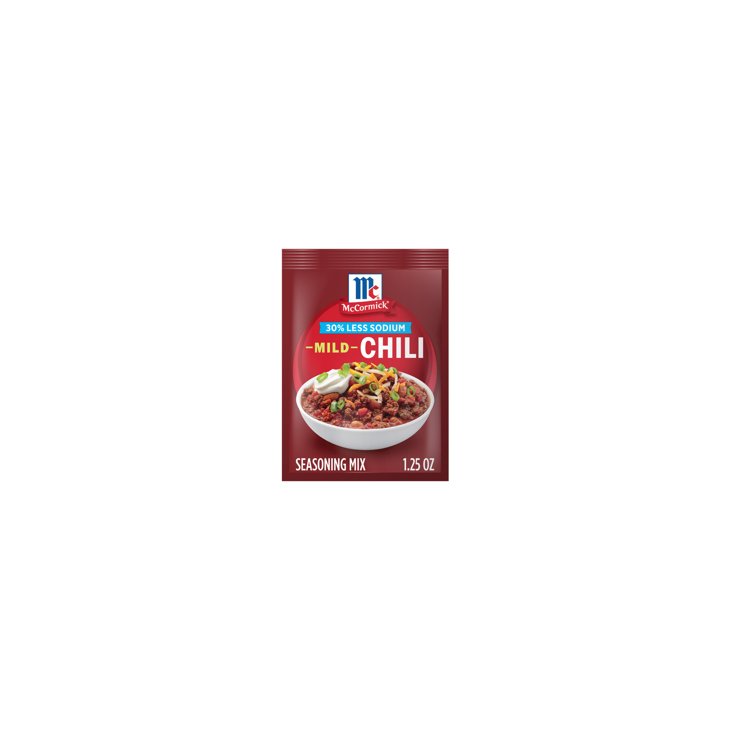 McCormick 30% Less Sodium Chili Mild Seasoning Mix - 0.08 Pound Image 1 of 2