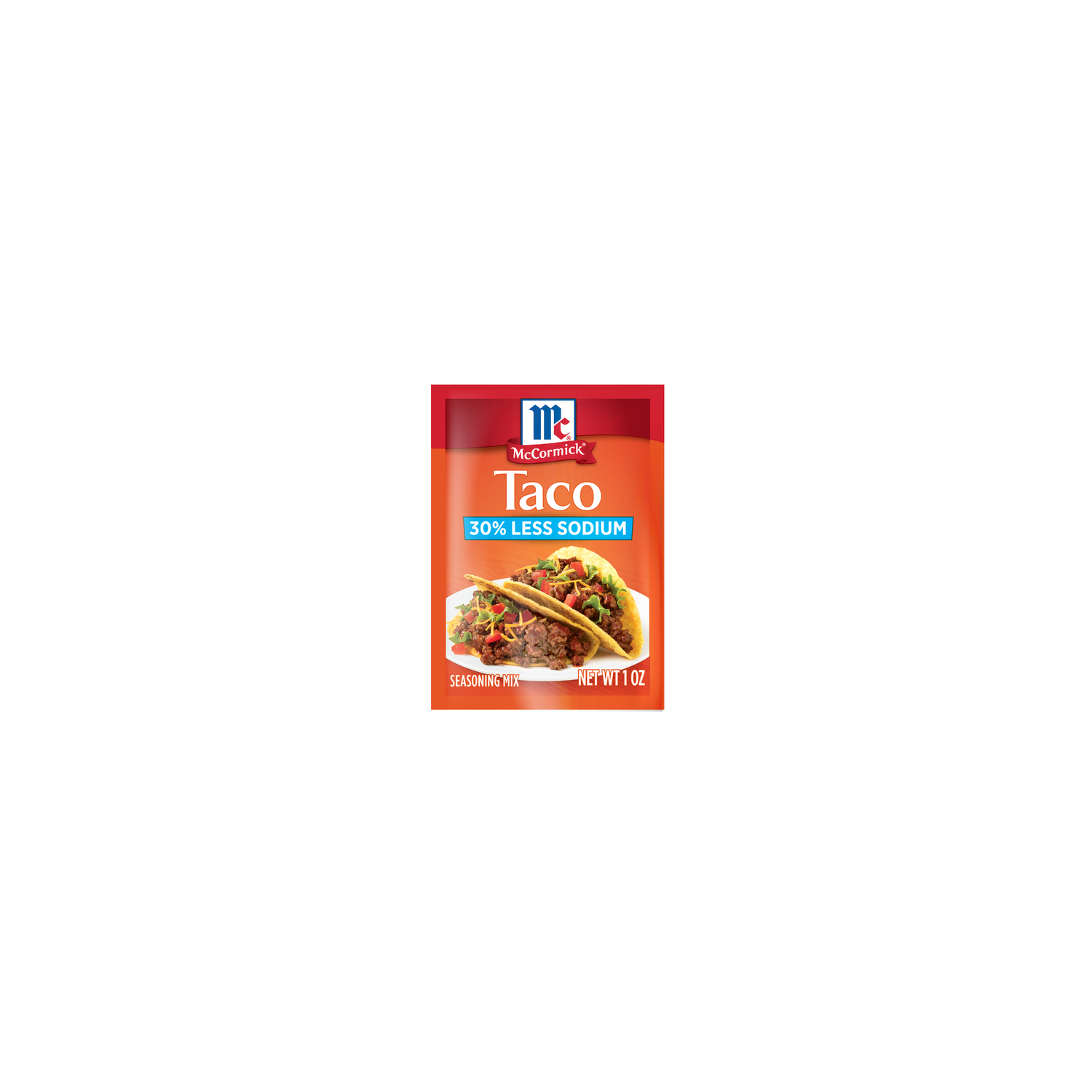 McCormick 30% Less Sodium Taco Seasoning Mix - 0.06 Pound Image 1 of 2