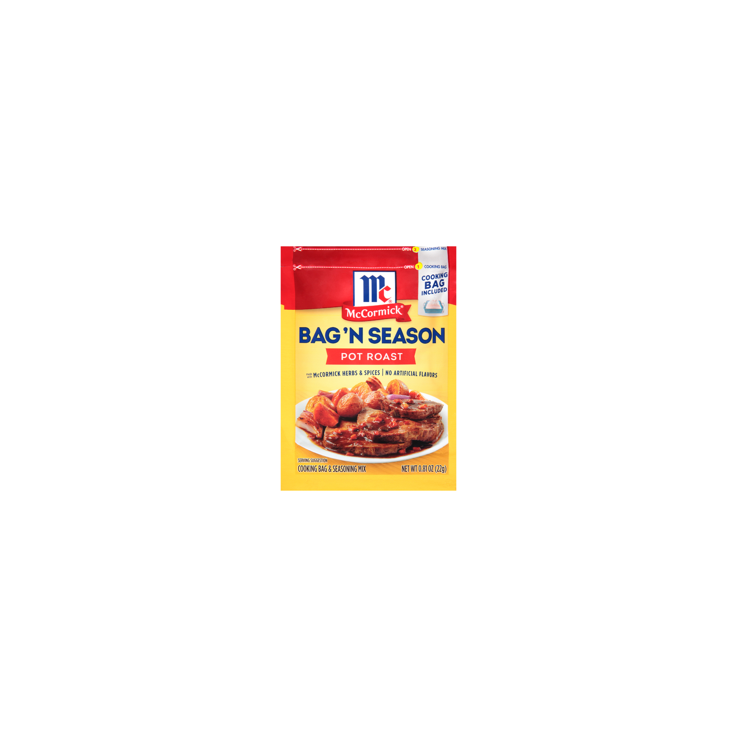 McCormick Bag 'n Season Pot Roast Cooking & Seasoning Mix - 0.05 Pound Image 1 of 2