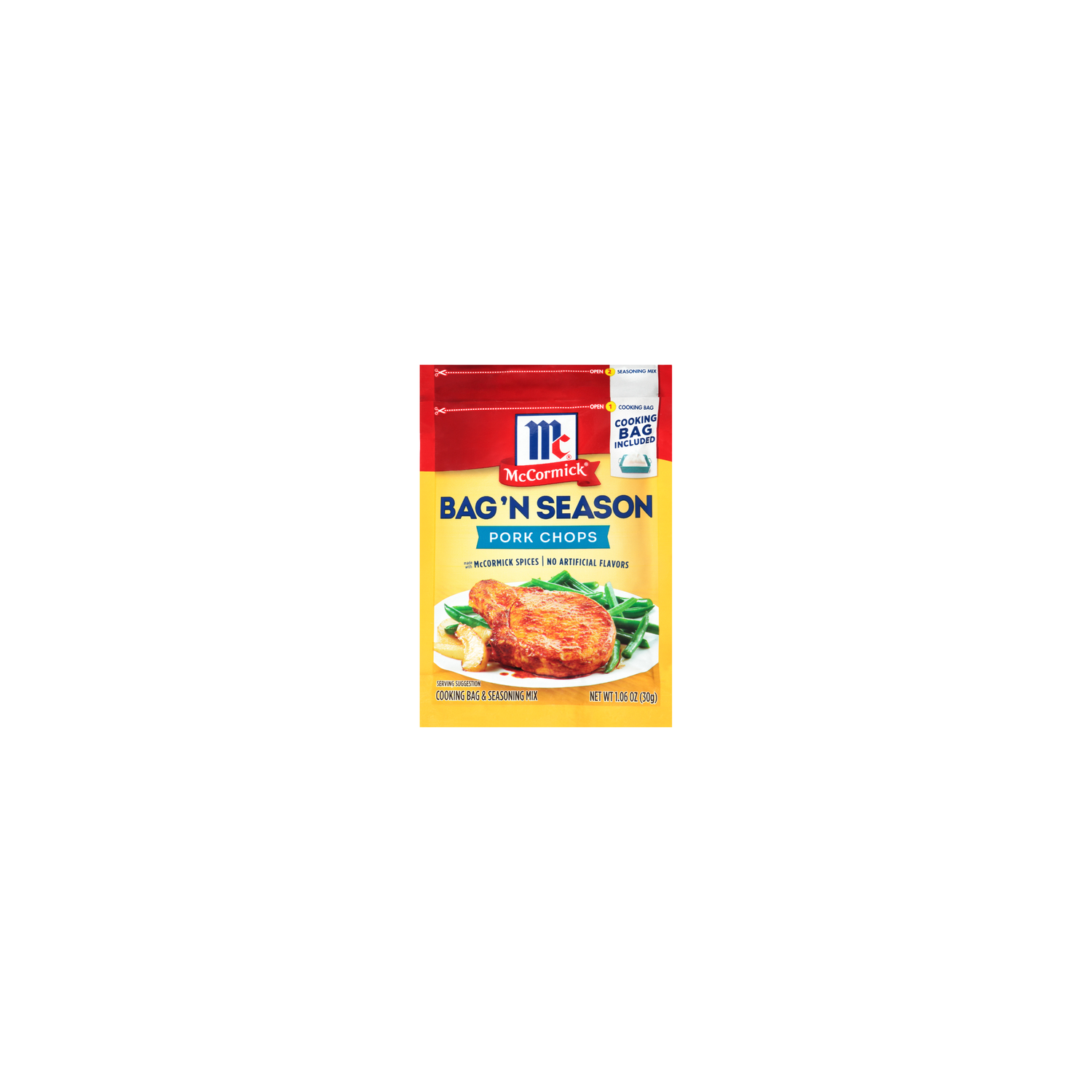 McCormick Bag 'n Season Pork Chops Cooking & Seasoning Mix - 0.07 Pound Image 1 of 2