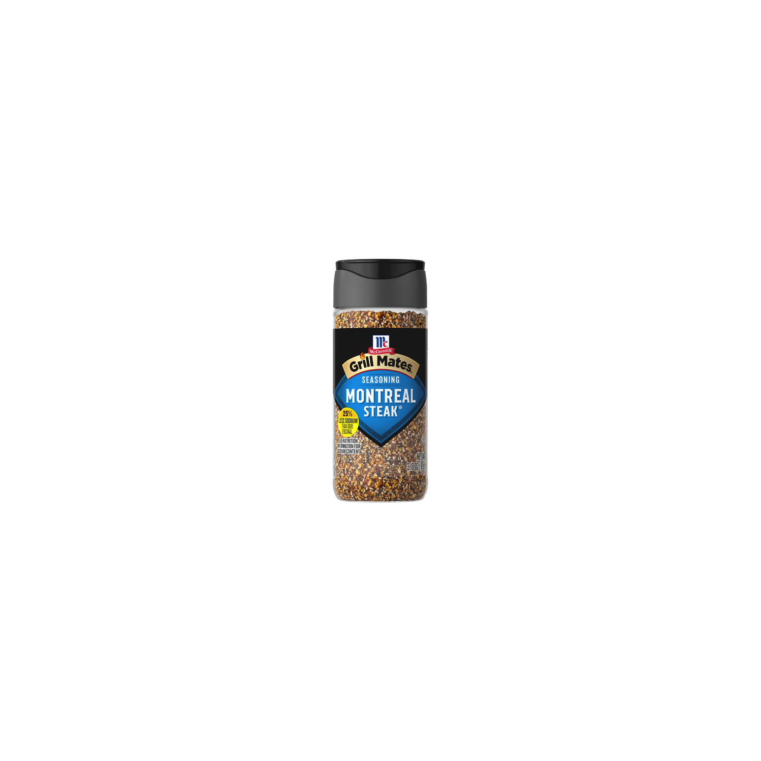 McCormick Grill Mates 25% Less Sodium Montreal Steak Seasoning - 0.2 Pound Image 1 of 2