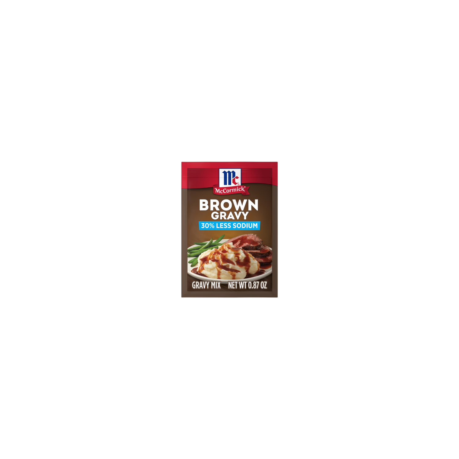 McCormick 30% Less Sodium Brown Gravy Seasoning Mix - 0.05 Pound Image 1 of 2