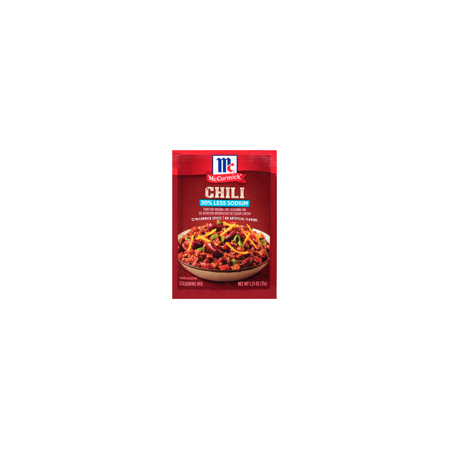 McCormick Less Sodium Chili Seasoning Mix - 0.08 Pound Image 1 of 2