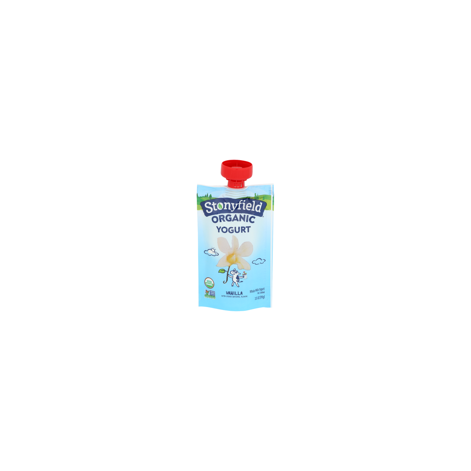 Stonyfield Organic Vanilla Kids Whole Milk Yogurt Pouch - 3.5 Ounce Image 1 of 4