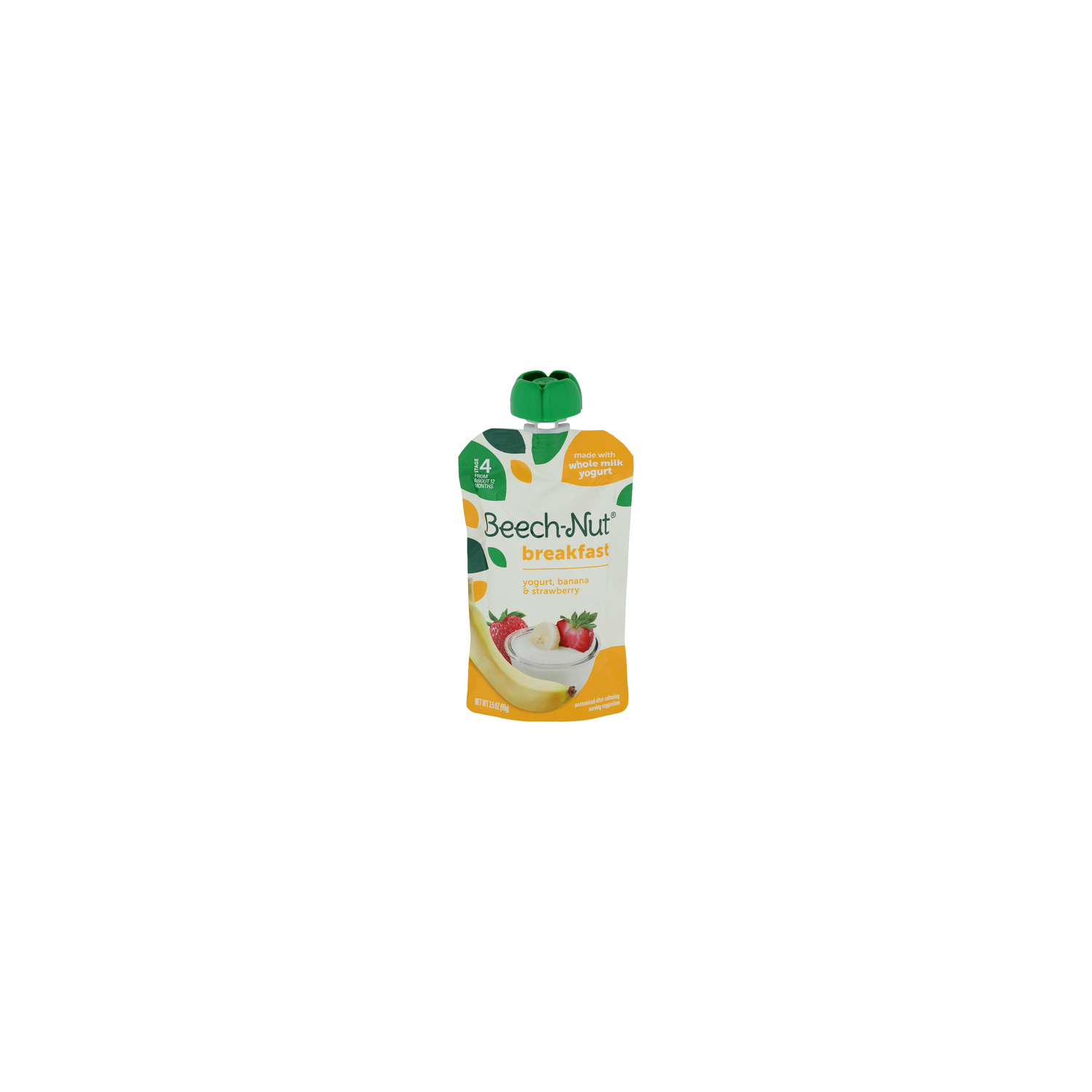 BEECH-NUT Yogurt, Banana & Strawberry Breakfast - 3.5 Ounce Image 1 of 4