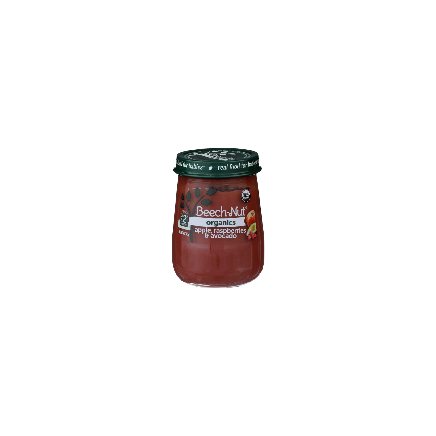 Beech-Nut Organics Stage 2 Apple Raspberries & Avocado Baby Food  - 4 Ounce Image 1 of 4