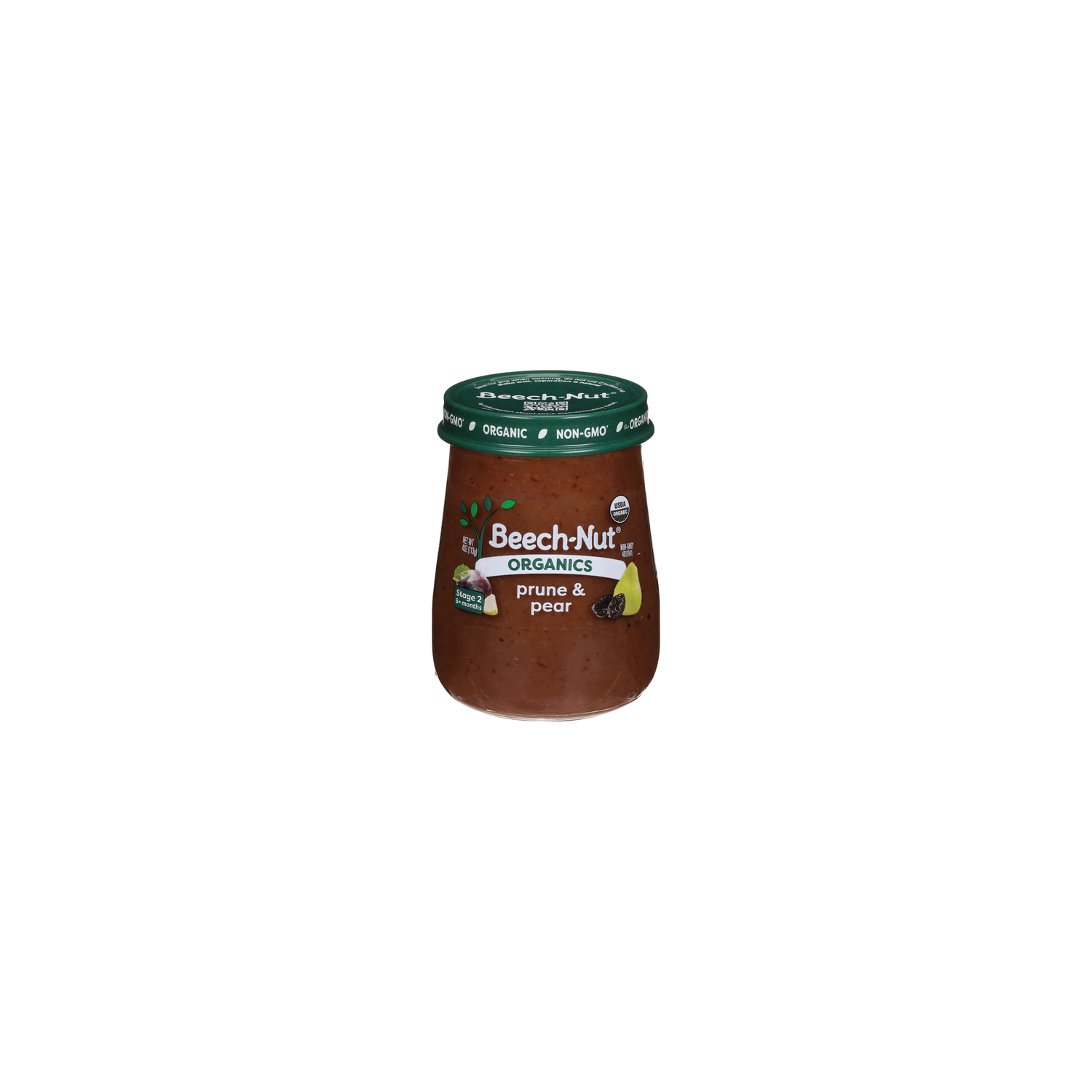 Beech-Nut Organics Baby Food Puree, Prune & Pear, Jar - 4 Ounce