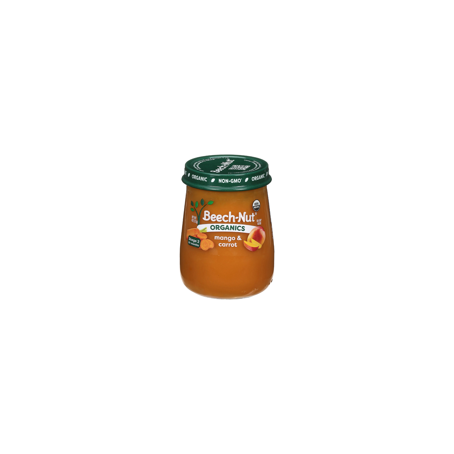 Beech-Nut Organics Baby Food Puree, Mango & Carrot, Jar - 4 Ounce