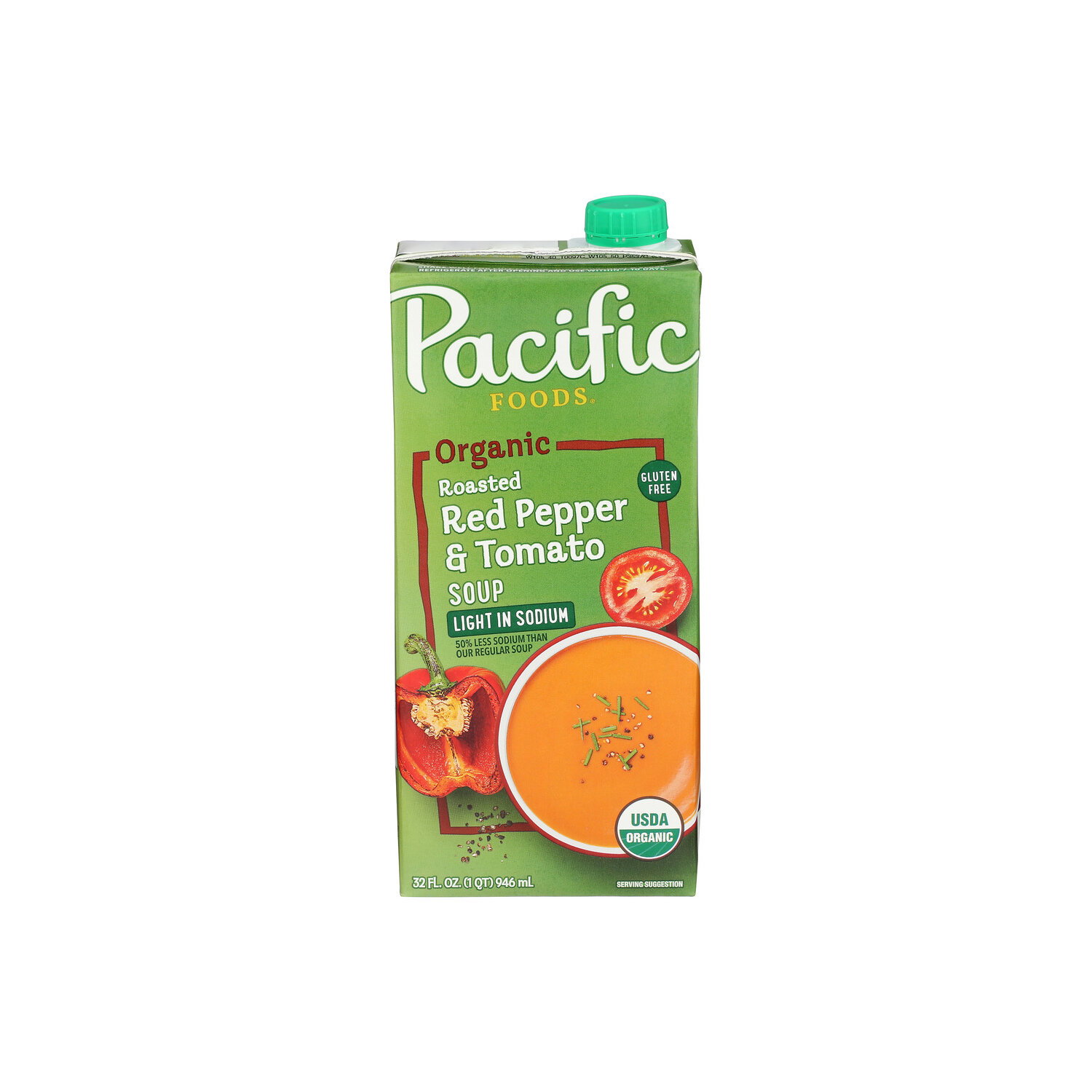 Pacific Foods Tomato Creamy Soup Light In Sodium Roasted Red Pepper & Tomato - 32 Fluid Ounce Image 1 of 4