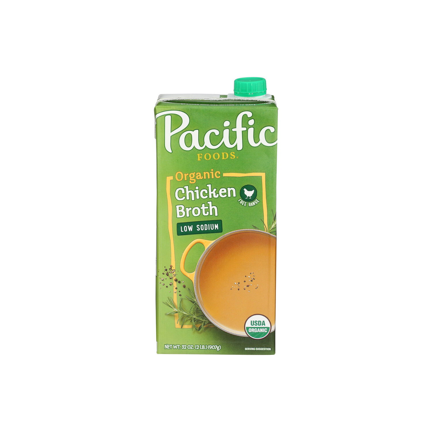 Pacific Foods Chicken Broth Low Sodium - 32 Fluid Ounce Image 1 of 4