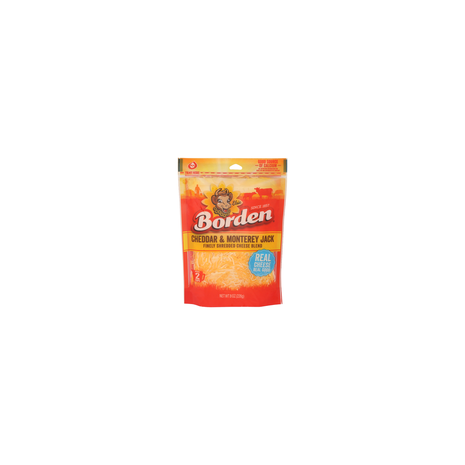 Elsie Borden Finely Shredded Cheese Blend Cheddar & Monterey Jack - 8 Ounce Image 1 of 4