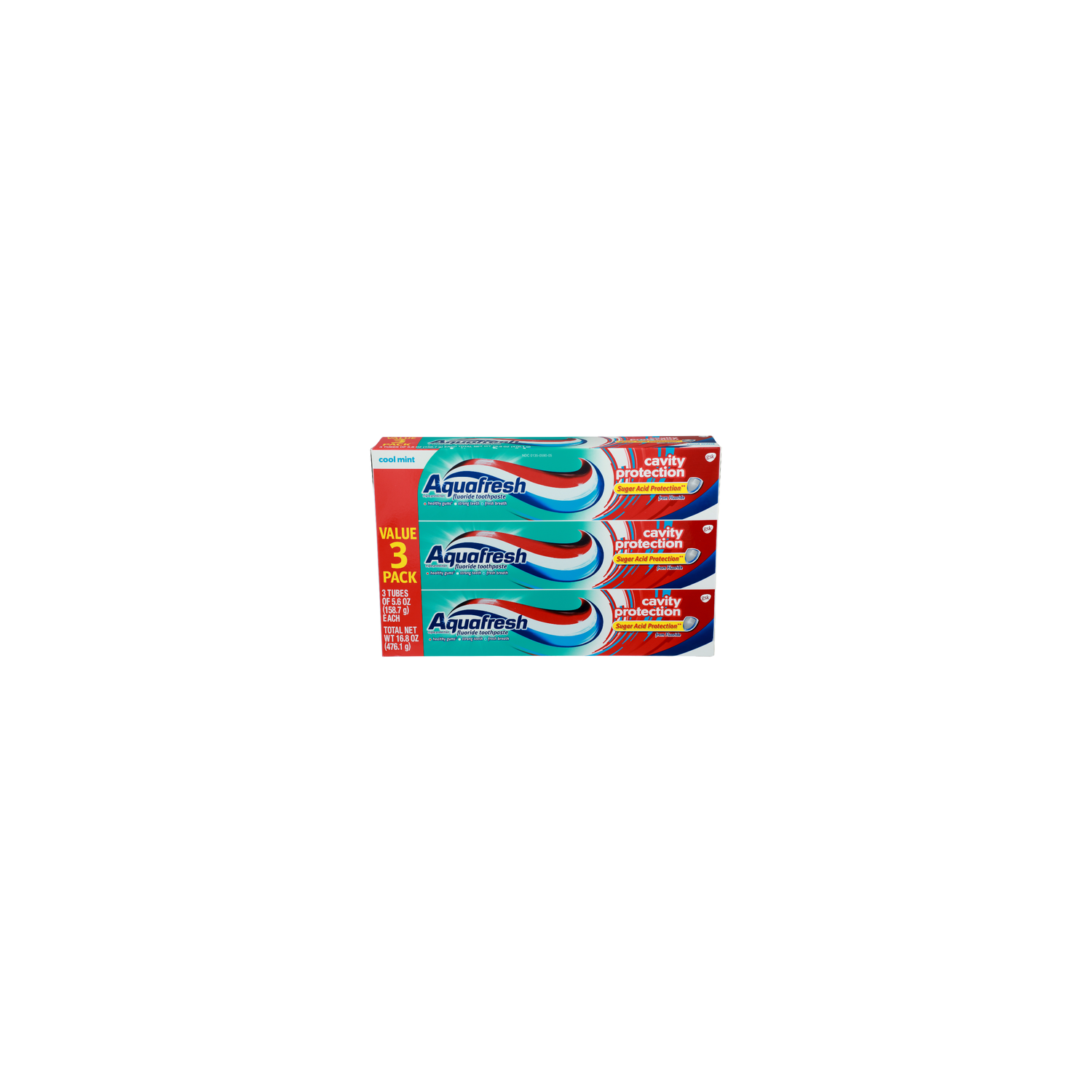 Aquafresh Cool Mint Cavity Protection Fluoride Toothpaste - 5.6 Ounce - 3 Count Image 1 of 2