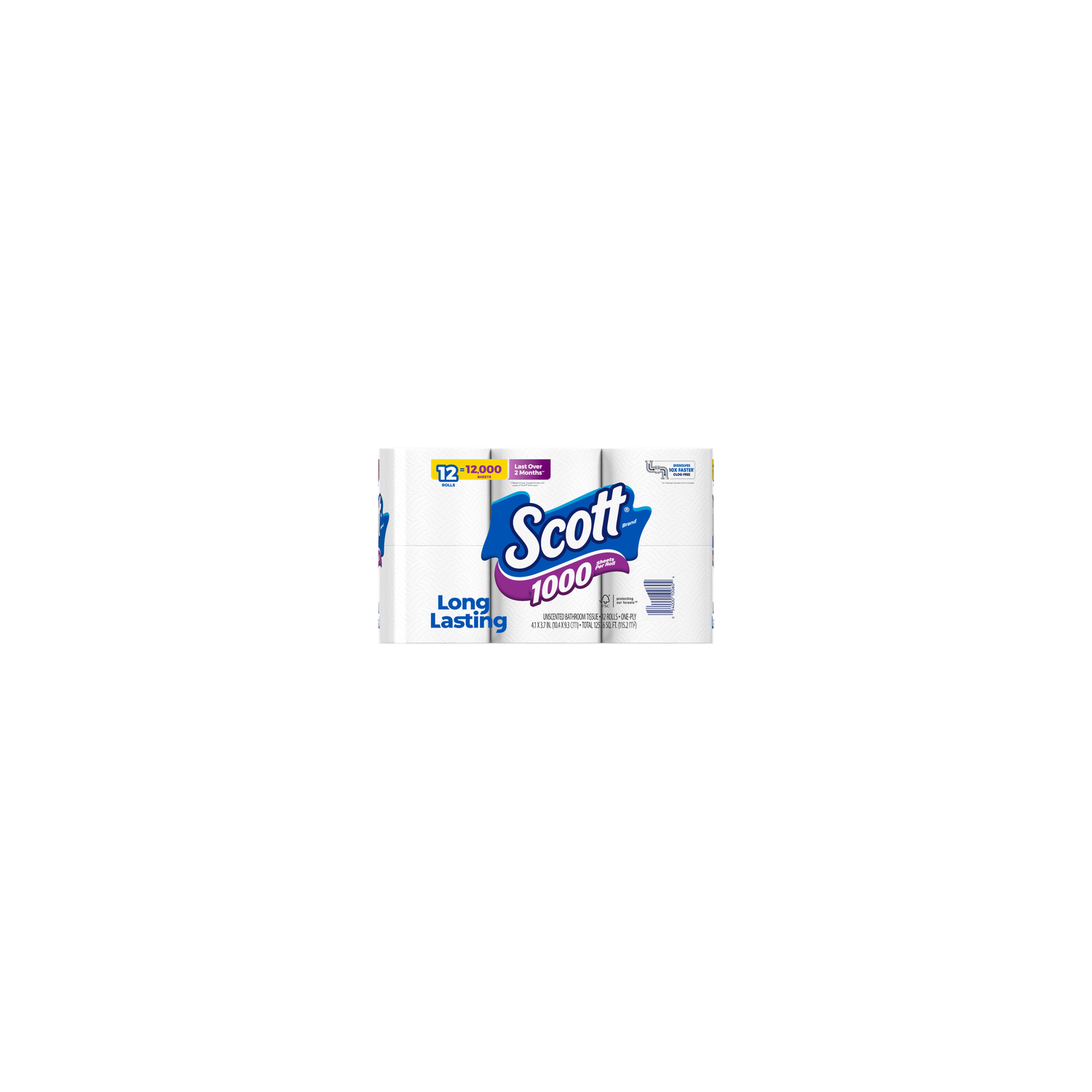 Scott 1000 Toilet Paper - 104.8 Square Foot - 12 Count Image 1 of 2