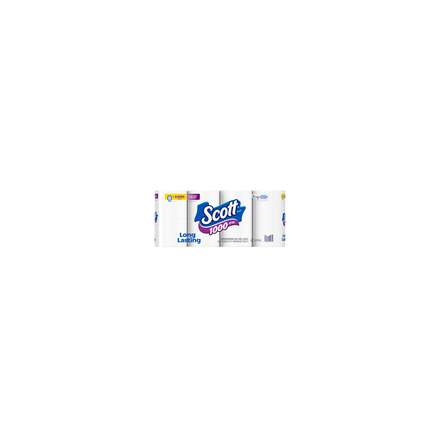 Scott 1000 Sheets Toilet Paper - 104.8 Square Foot - 8 Count Image 1 of 2
