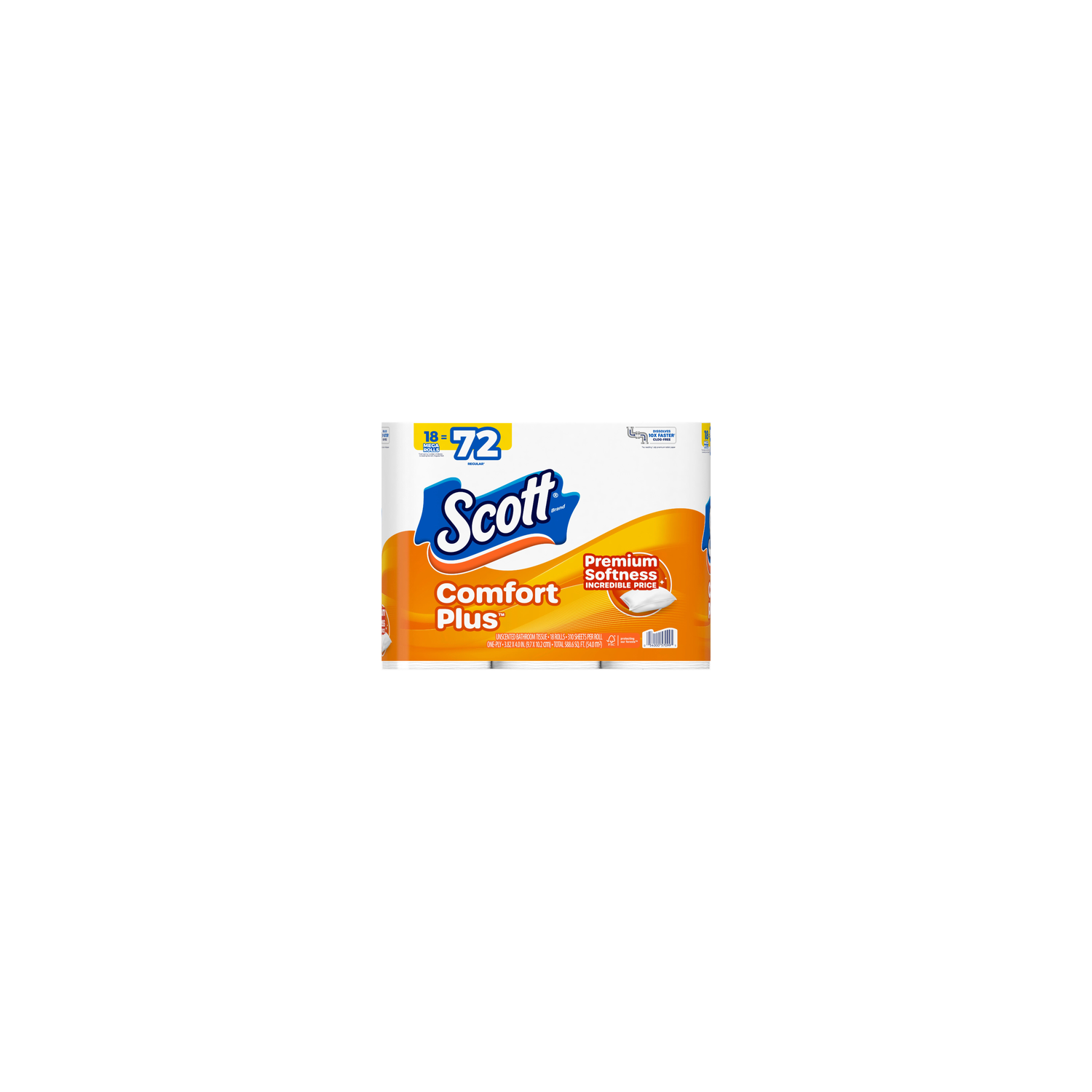 Scott Comfort Plus Toilet Paper - 32.7 Square Foot - 18 Count Image 1 of 2