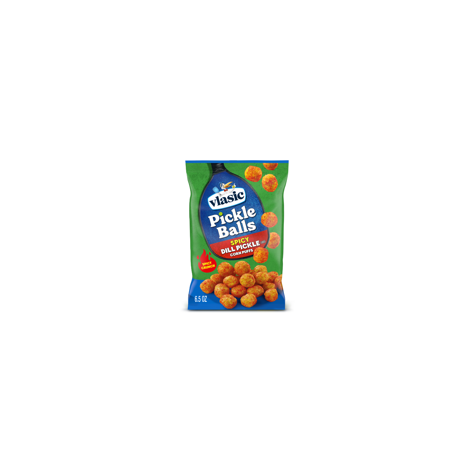 Vlasic Pickle Balls Spicy Dill Flavored Corn Puffs - 6.5 Ounce Image 1 of 4