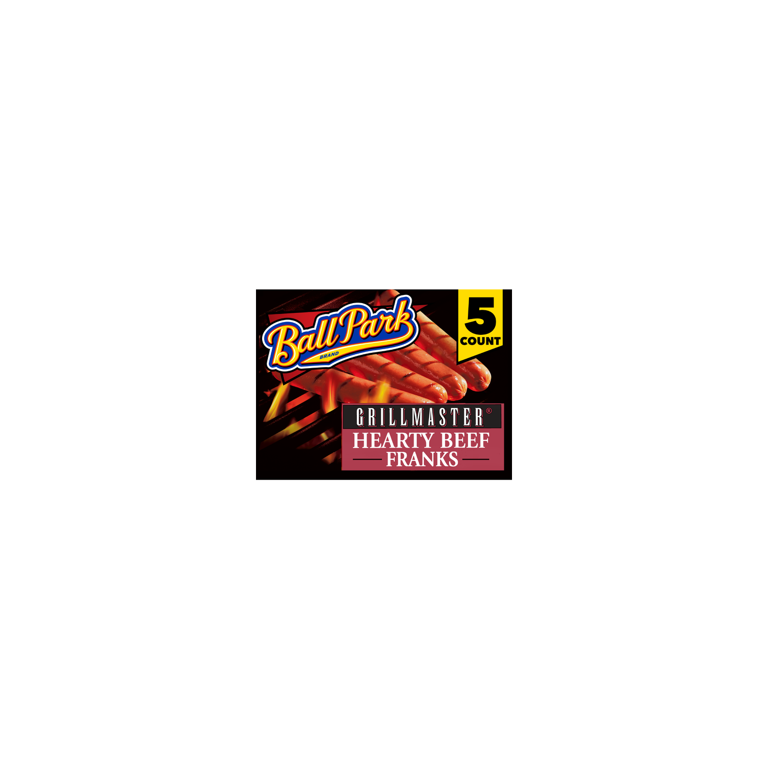 Ball Park Bun Length Hot Dogs, Grillmaster Hearty Uncured Beef - 2.9 Ounce - 5 Count Image 1 of 4