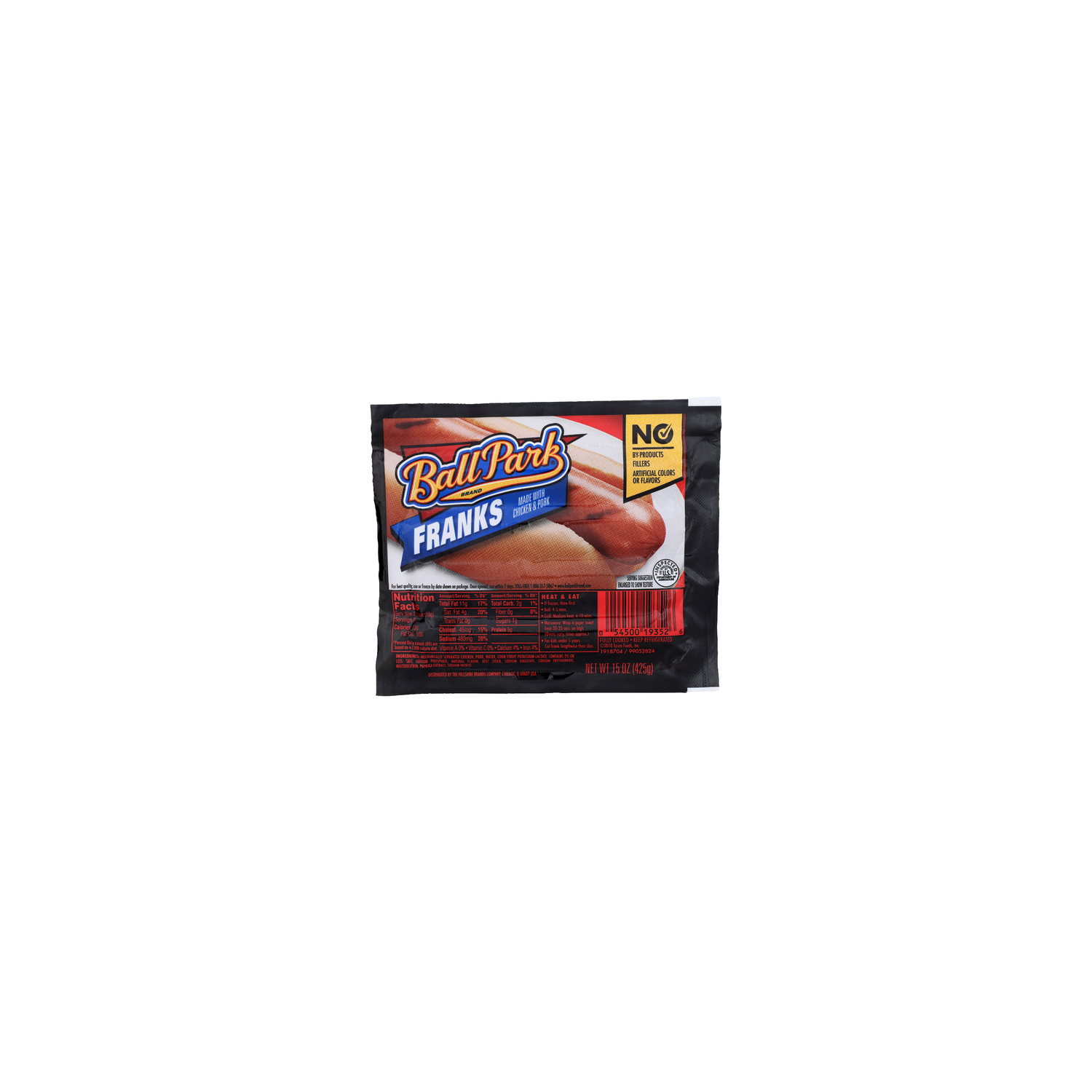 Ballpark Chicken & Pork Franks - 15 Ounce Image 1 of 4