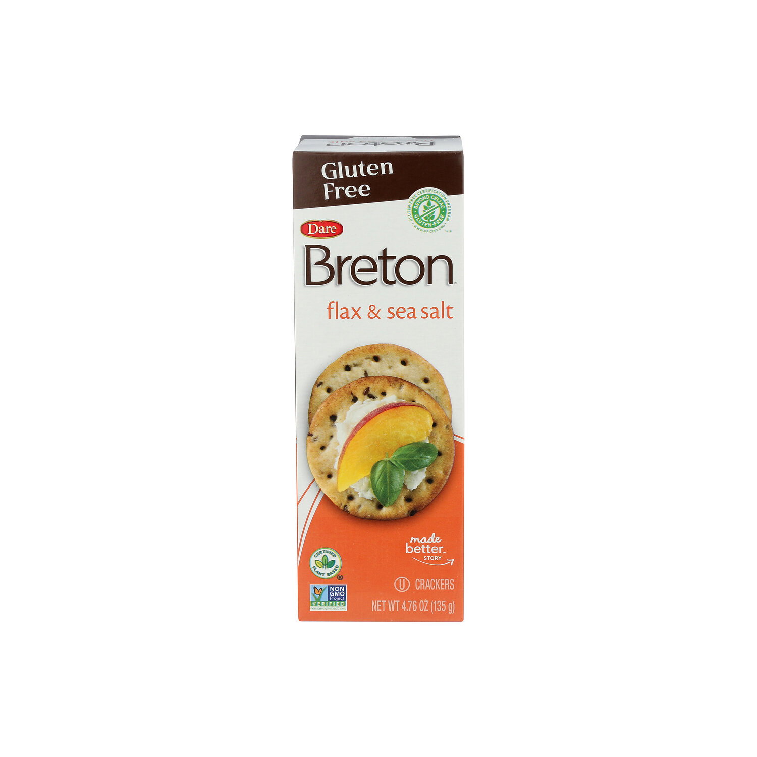 Dare Breton Gluten Free Flax & Sea Salt Crackers - 4.76 Ounce Image 1 of 4