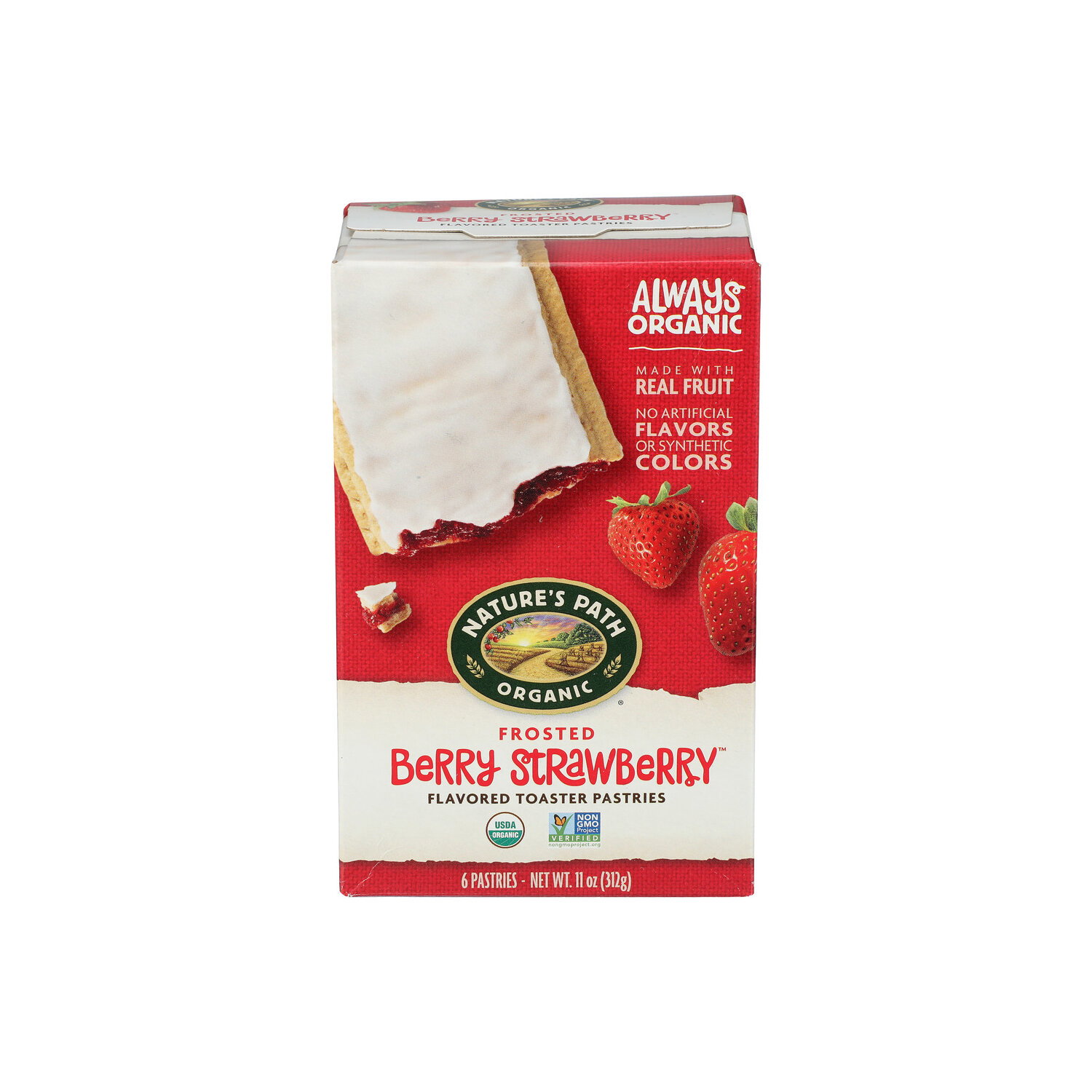 NATURE's Path Organic Strawberry Frosted Toaster Pastries Berry - 1.833 Ounce - 6 Count Image 1 of 4