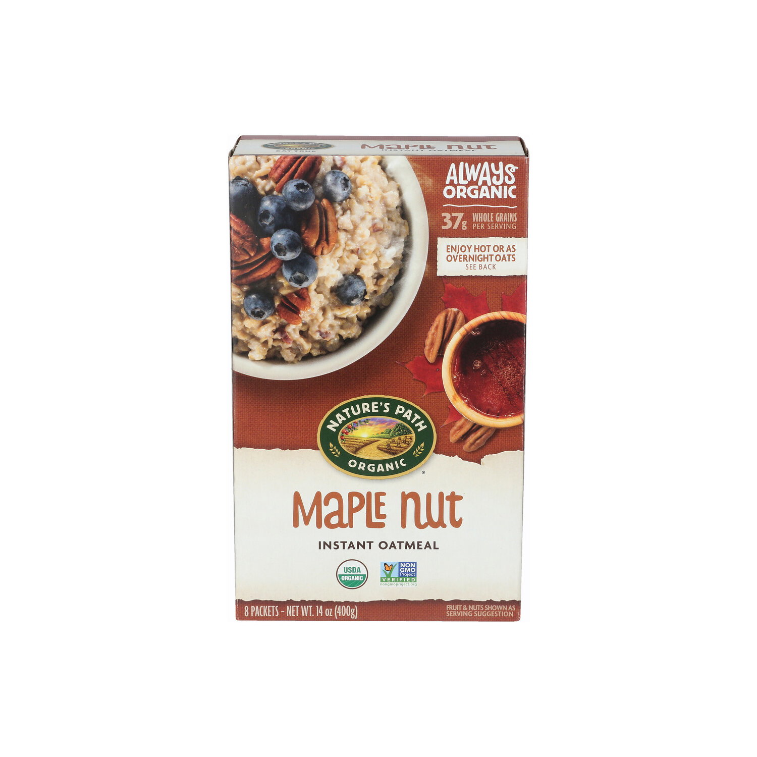 NATURE's Path Organic Maple Nut Hot Oatmeal - 1.75 Ounce - 8 Count Image 1 of 4