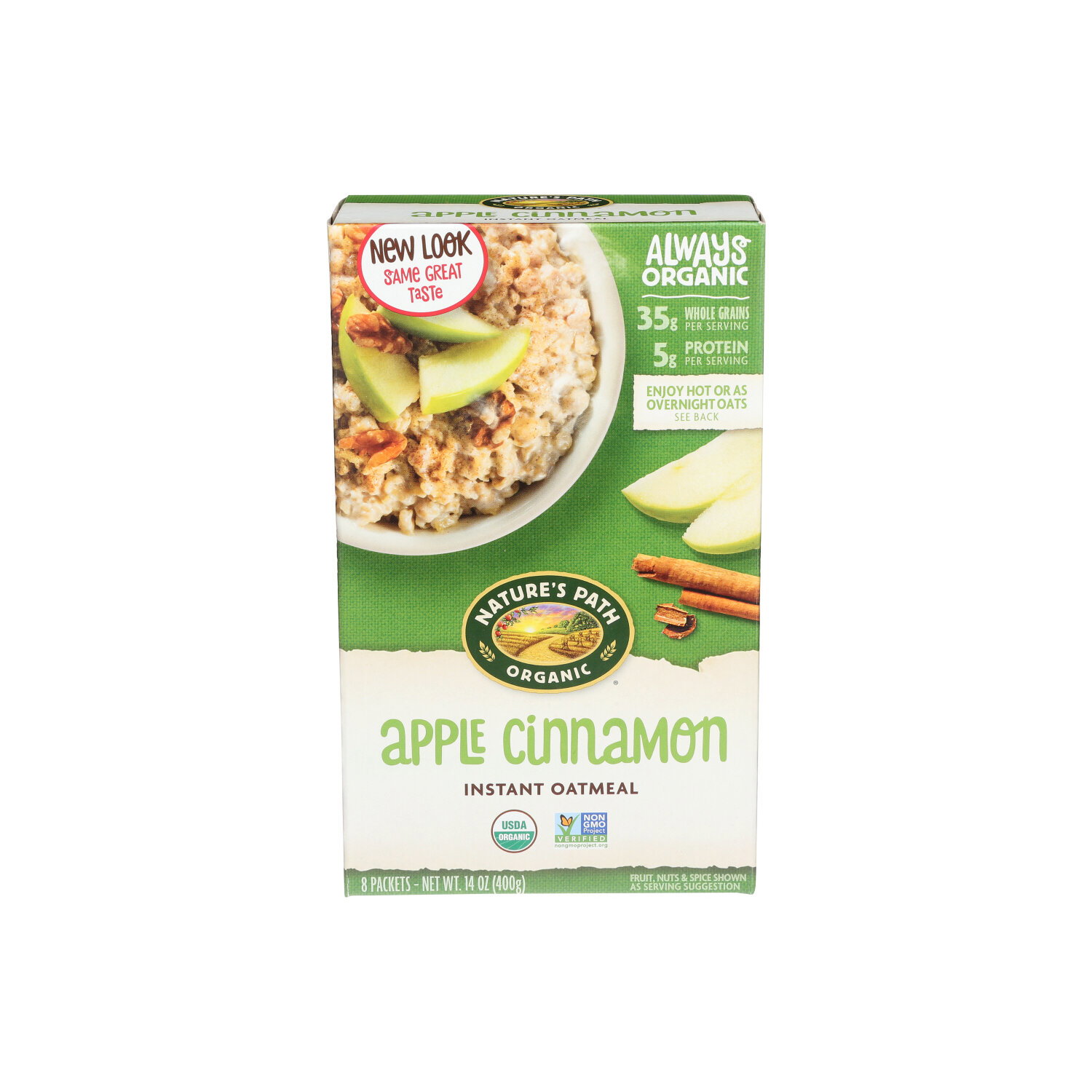 Nature's Path Organic Apple Cinnamon Instant Oatmeal - 1.75 Ounce - 8 Count Image 1 of 2