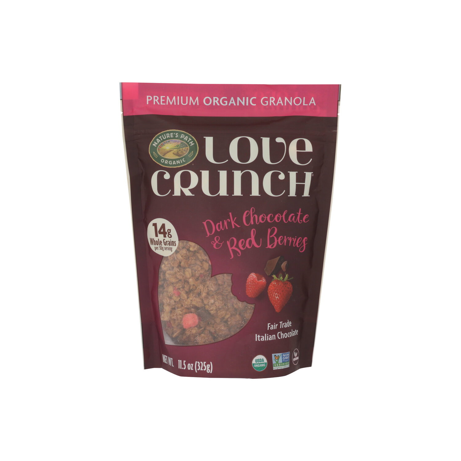 NATURE's Path Organic Dark Chocolate Red Berries Granola Love Crunch Chocolate & Red - 11.5 Ounce Image 1 of 4