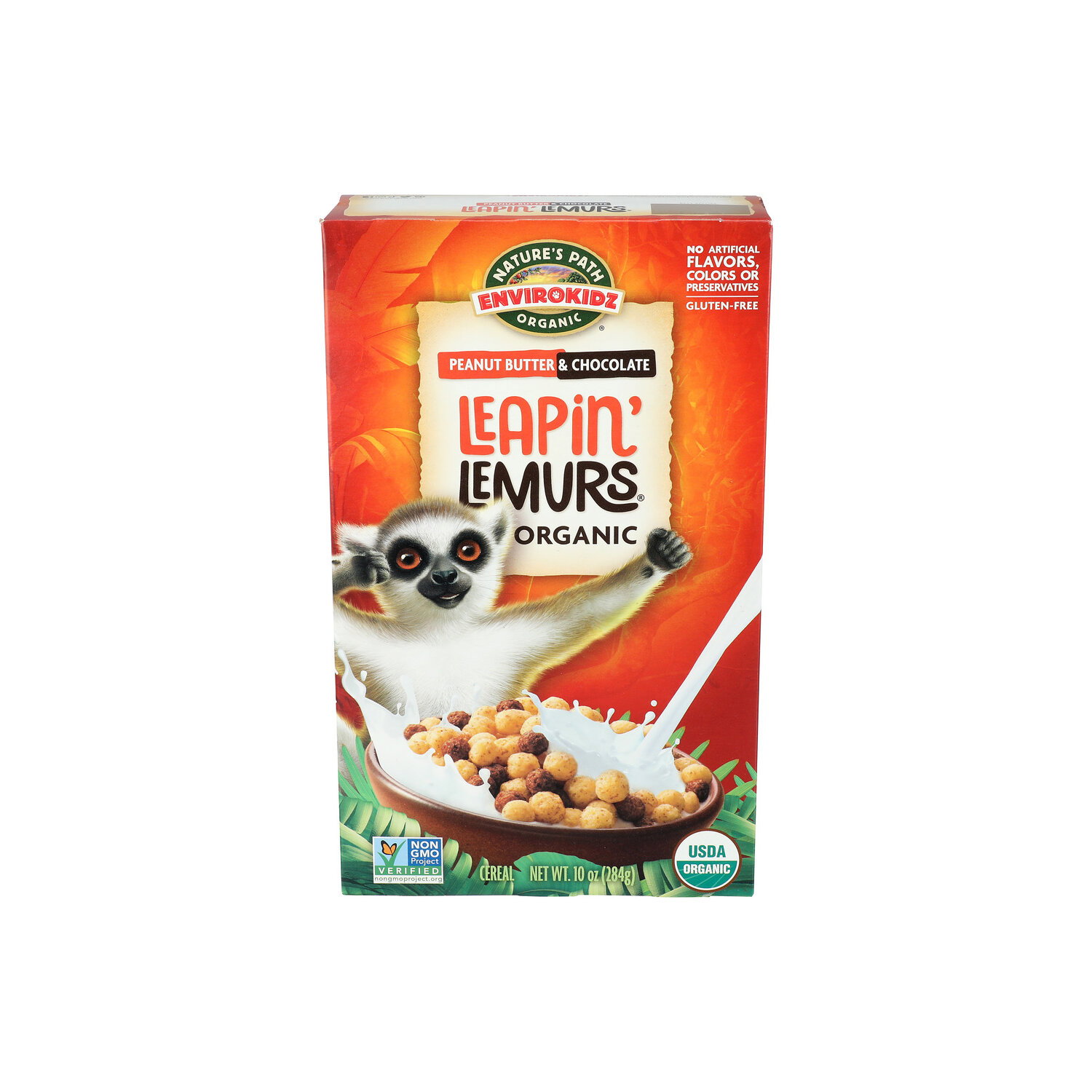 NATURE's Path Organic Peanut Butter Chocolate Cold Cereal Envirokidz Leapin' Lemurs Leapin - 10 Ounce Image 1 of 4