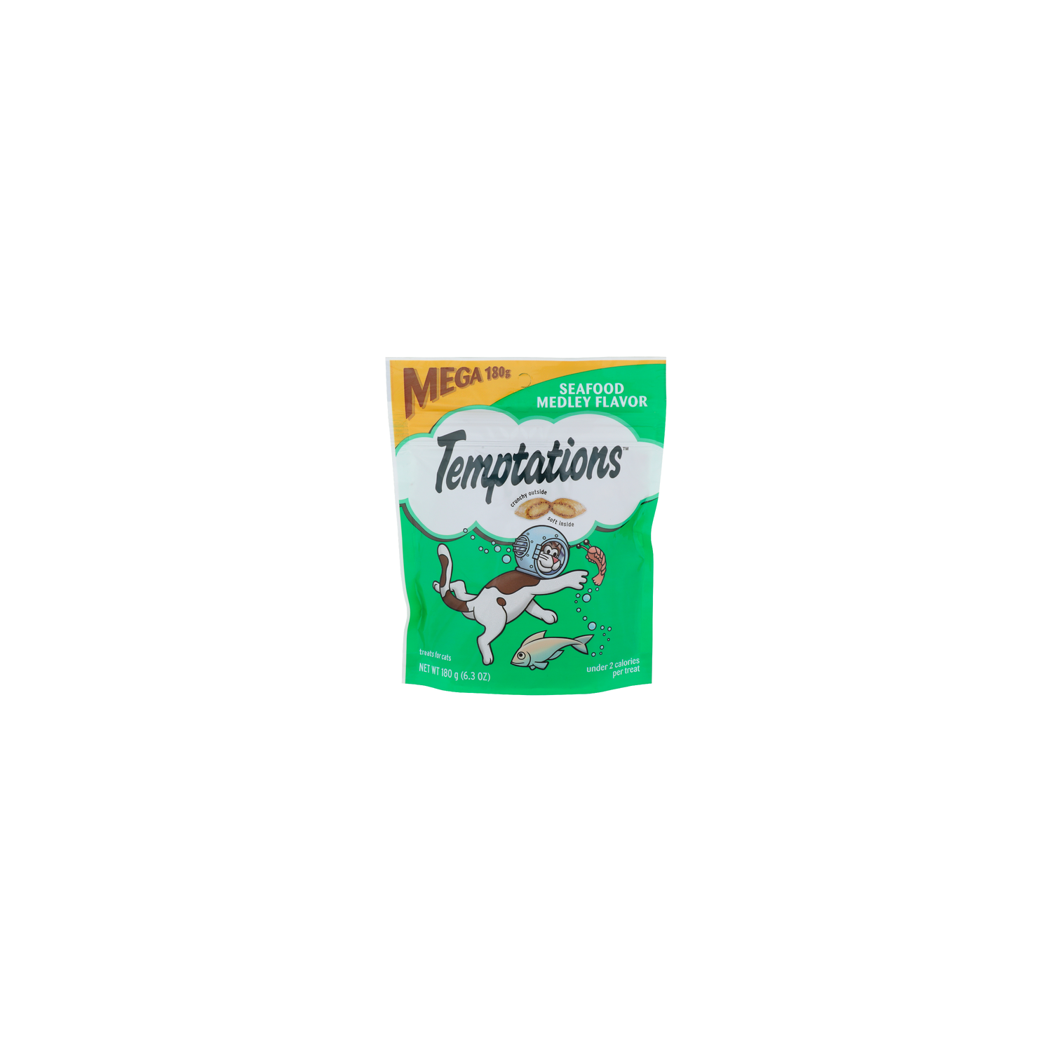Temptations Seafood Medley Flavor Mega Treats For Cats - 6.3 Ounce Image 1 of 4