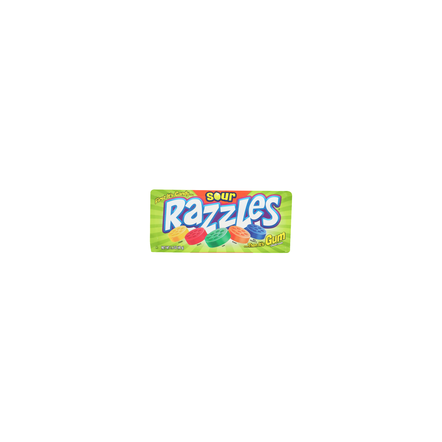 Razzles Sour Candy Gum - 1.4 Ounce Image 1 of 4