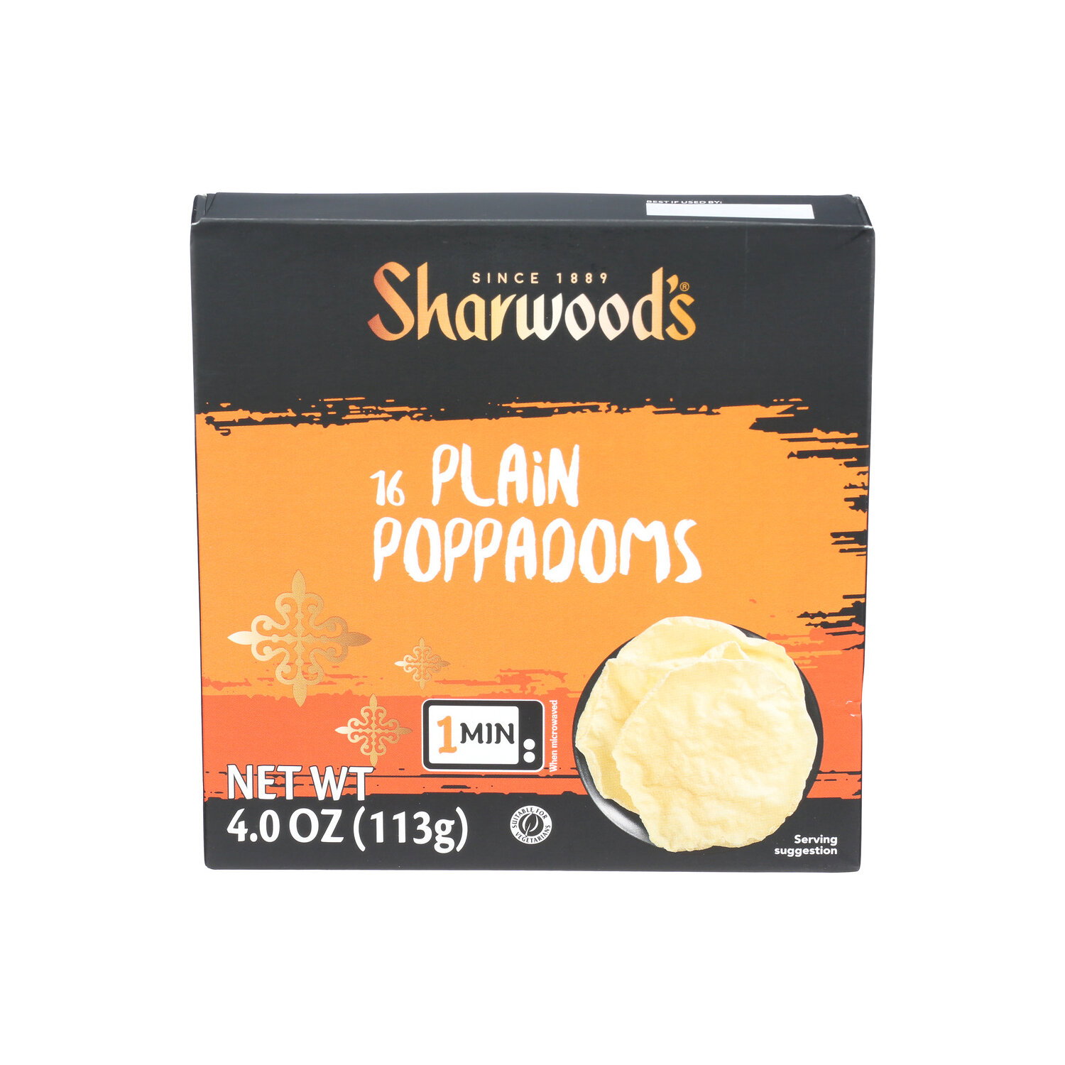 SHARWOOD's Plain Poppadoms - 0.25 Ounce - 16 Count Image 1 of 4