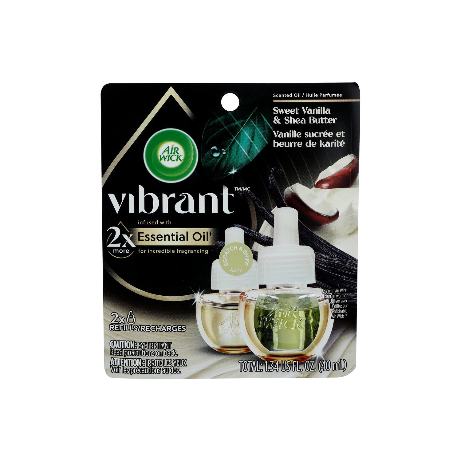 Air Wick Scented Oil Refills, Sweet Vanilla & Shea Butter - 0.67 Fluid Ounce - 2 Count Image 1 of 2
