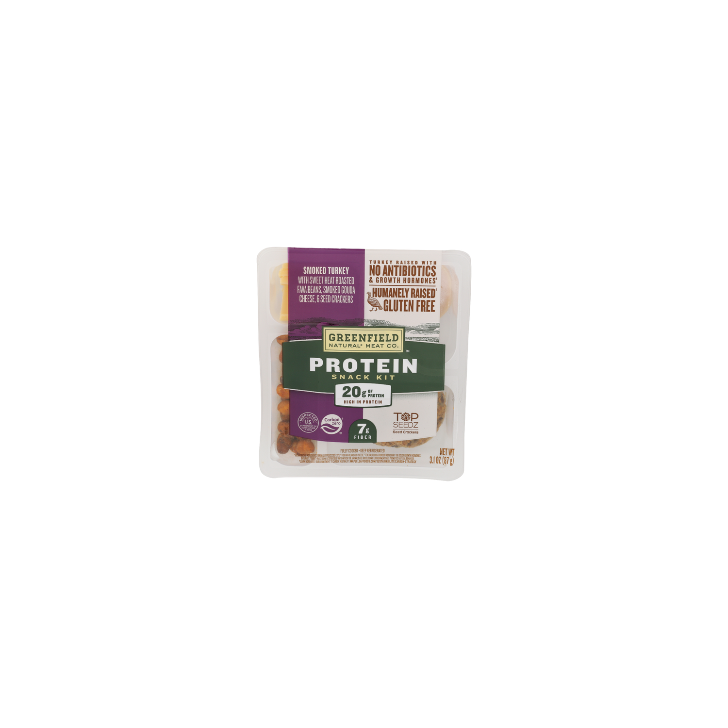Field Roast MEAT & CHEESE Co Greenfield Natural Meat CO. Smoked Turkey Protein Snack Kit - 3.1 Ounce Image 1 of 4