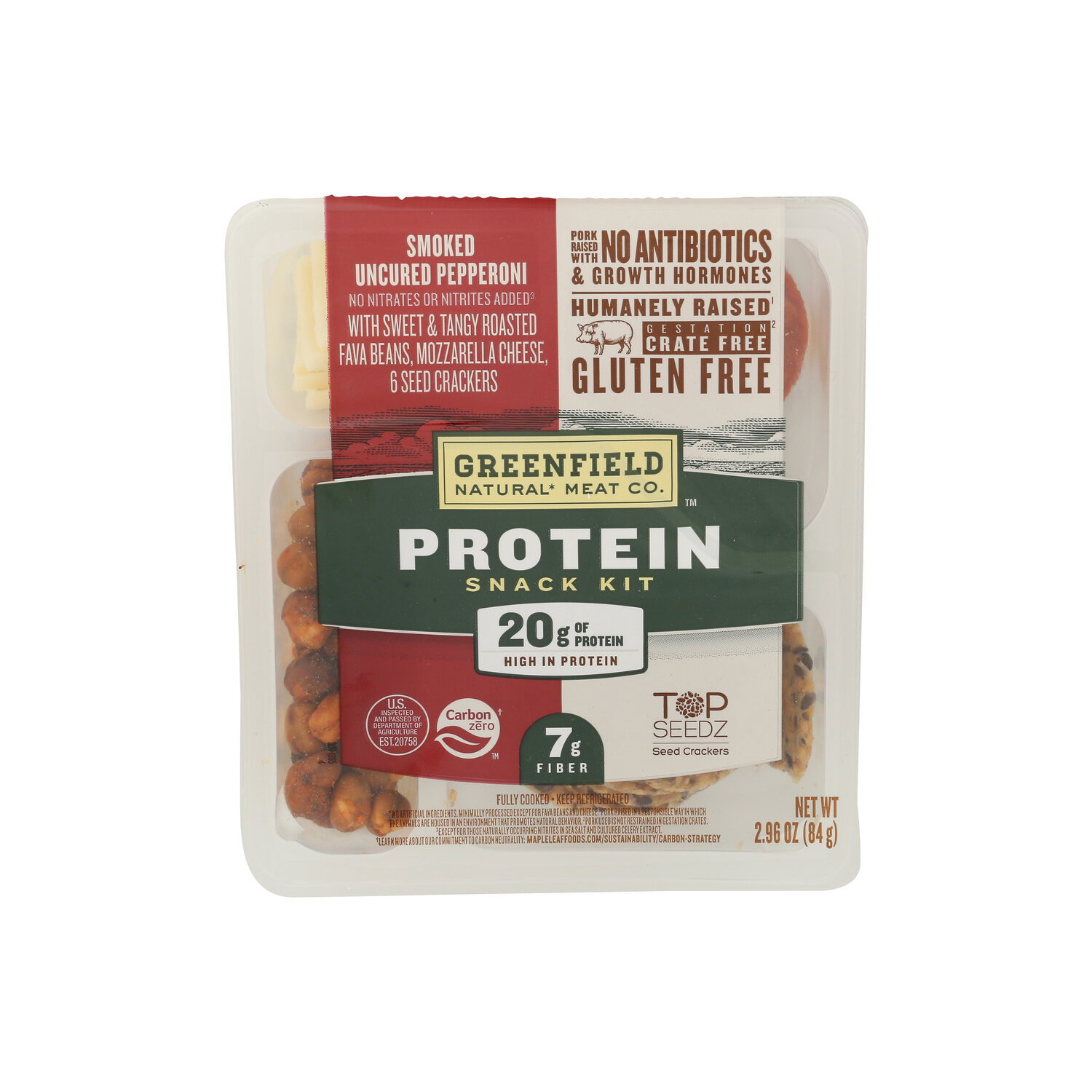 Field Roast MEAT & CHEESE Co Greenfield Natural Meat CO. Smoked Uncured Pepperoni Protein Snack Kit - 2.96 Ounce Image 1 of 4
